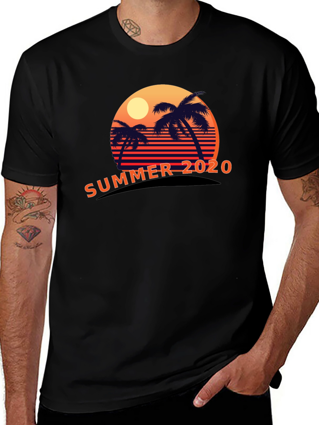 Summer 2020 Palm Sunset Graphic Tee