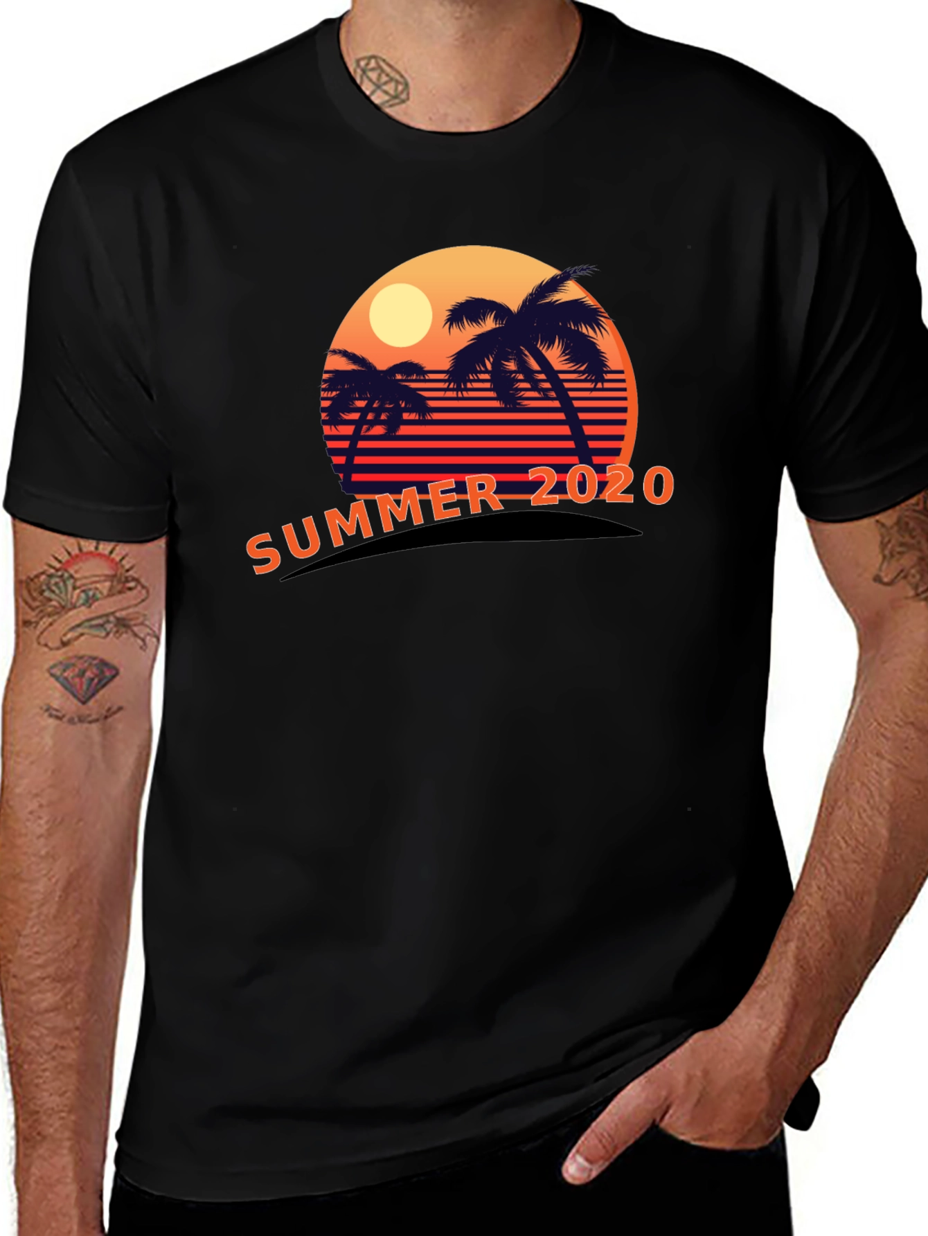 Summer 2020 Palm Sunset Graphic Tee