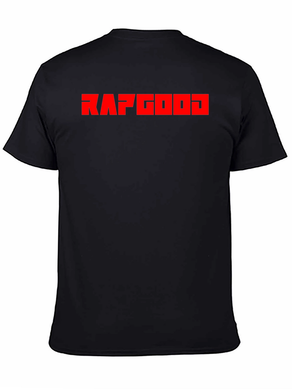 RAPGOD Graphic Tee - Bold Red Print on Black