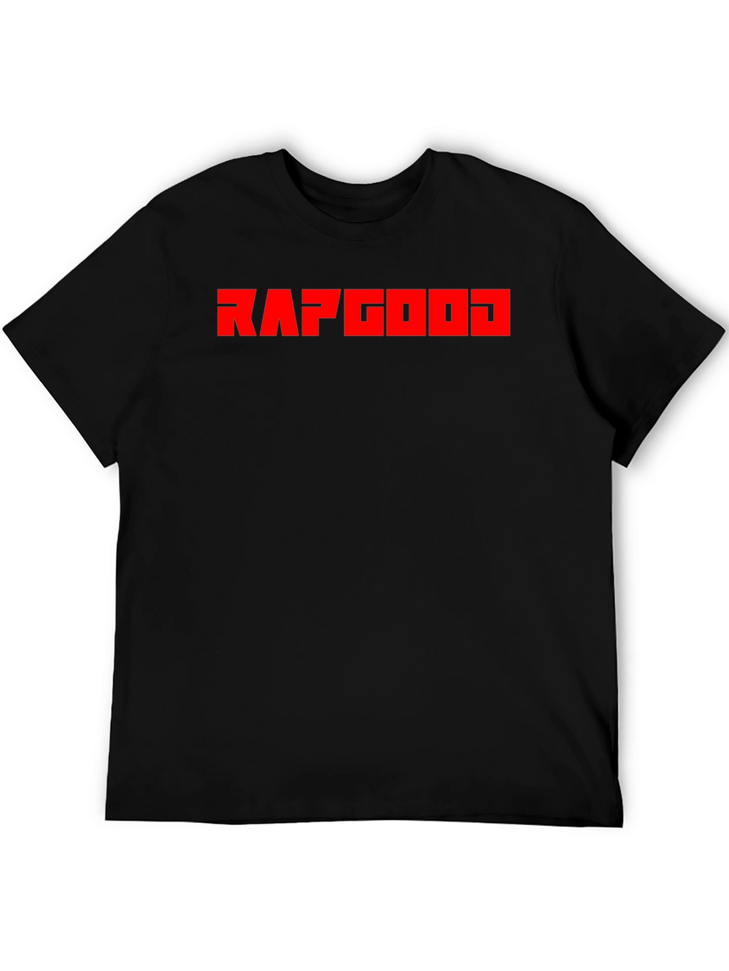 RAPGOD Graphic Tee - Bold Red Print on Black