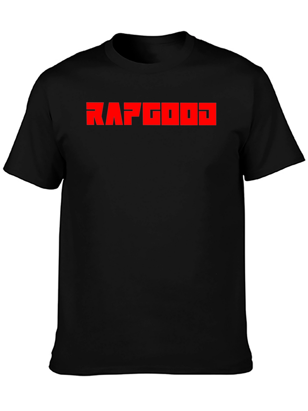 RAPGOD Graphic Tee - Bold Red Print on Black