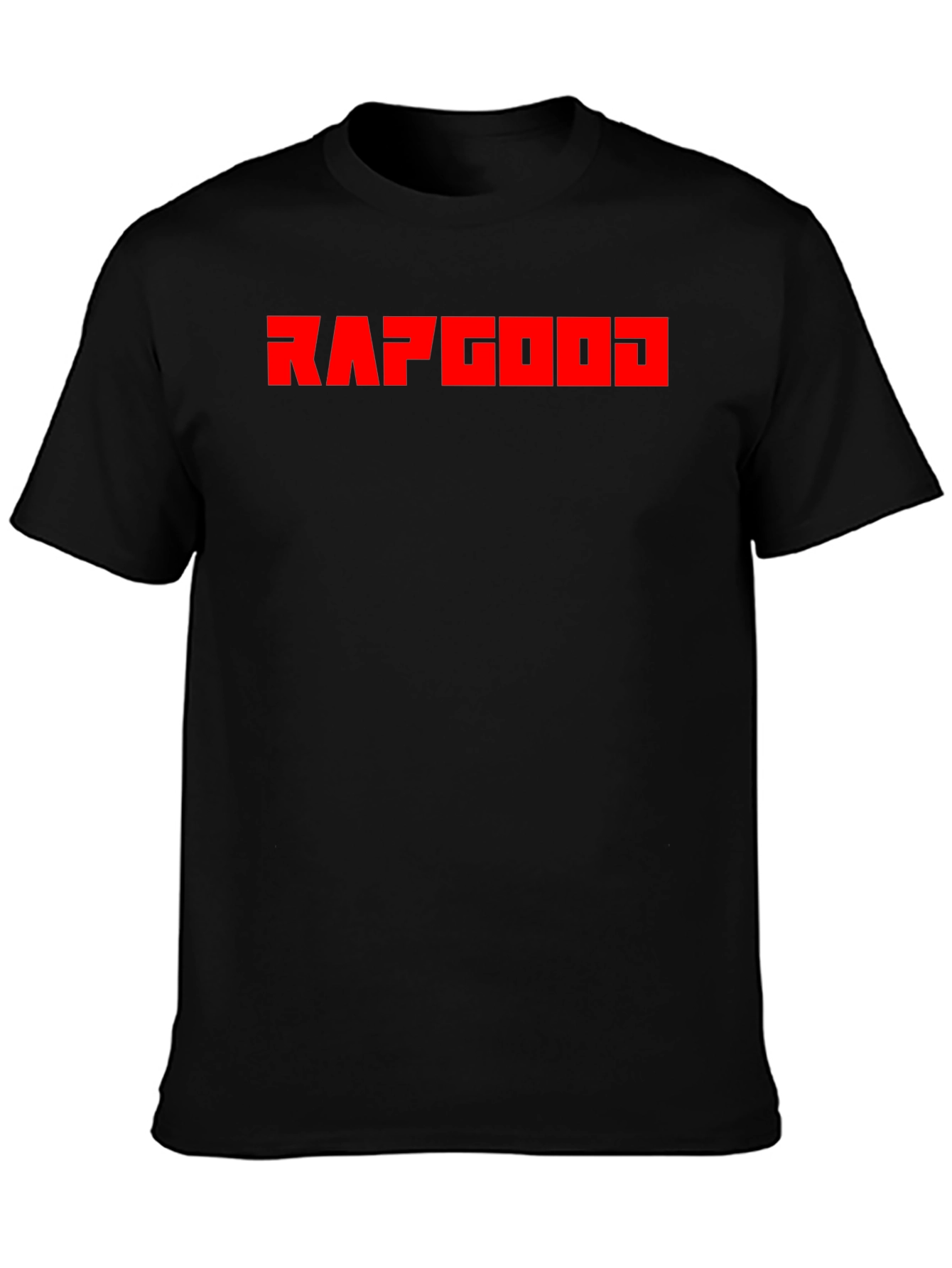 RAPGOD Graphic Tee - Bold Red Print on Black