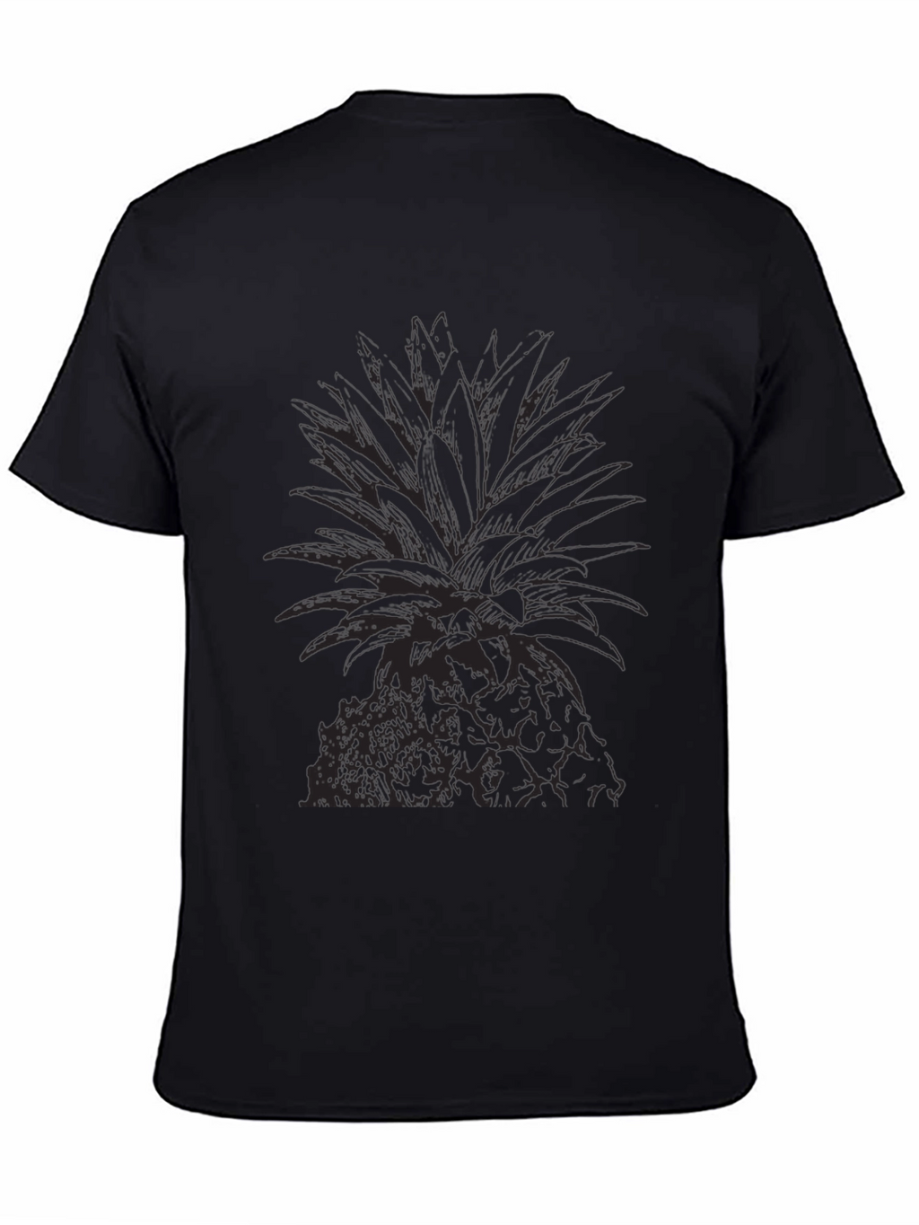 Mens Black Pineapple Graphic Tee