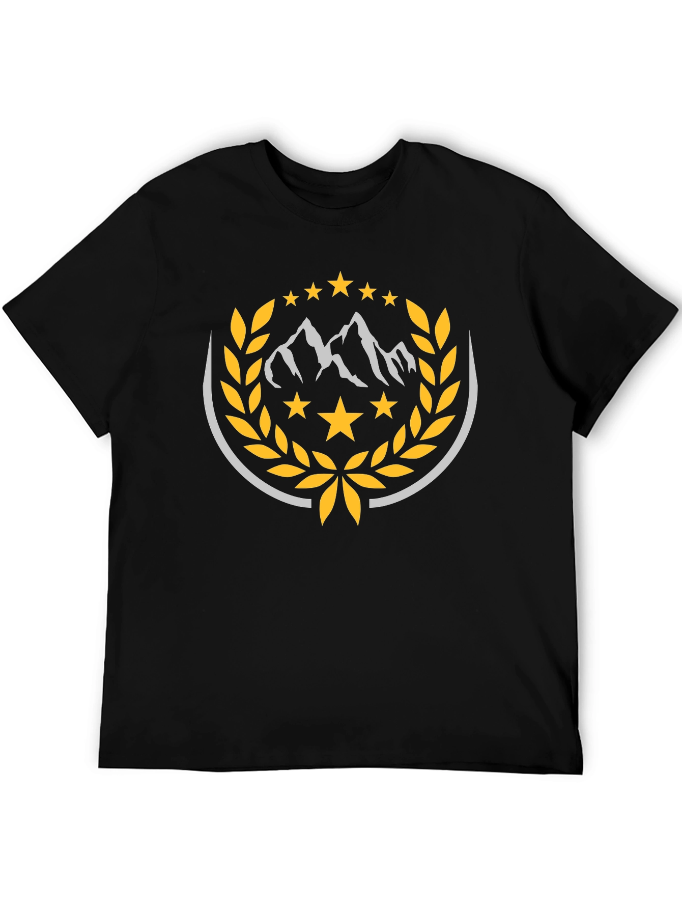 Mountain Star Crest Black T-Shirt