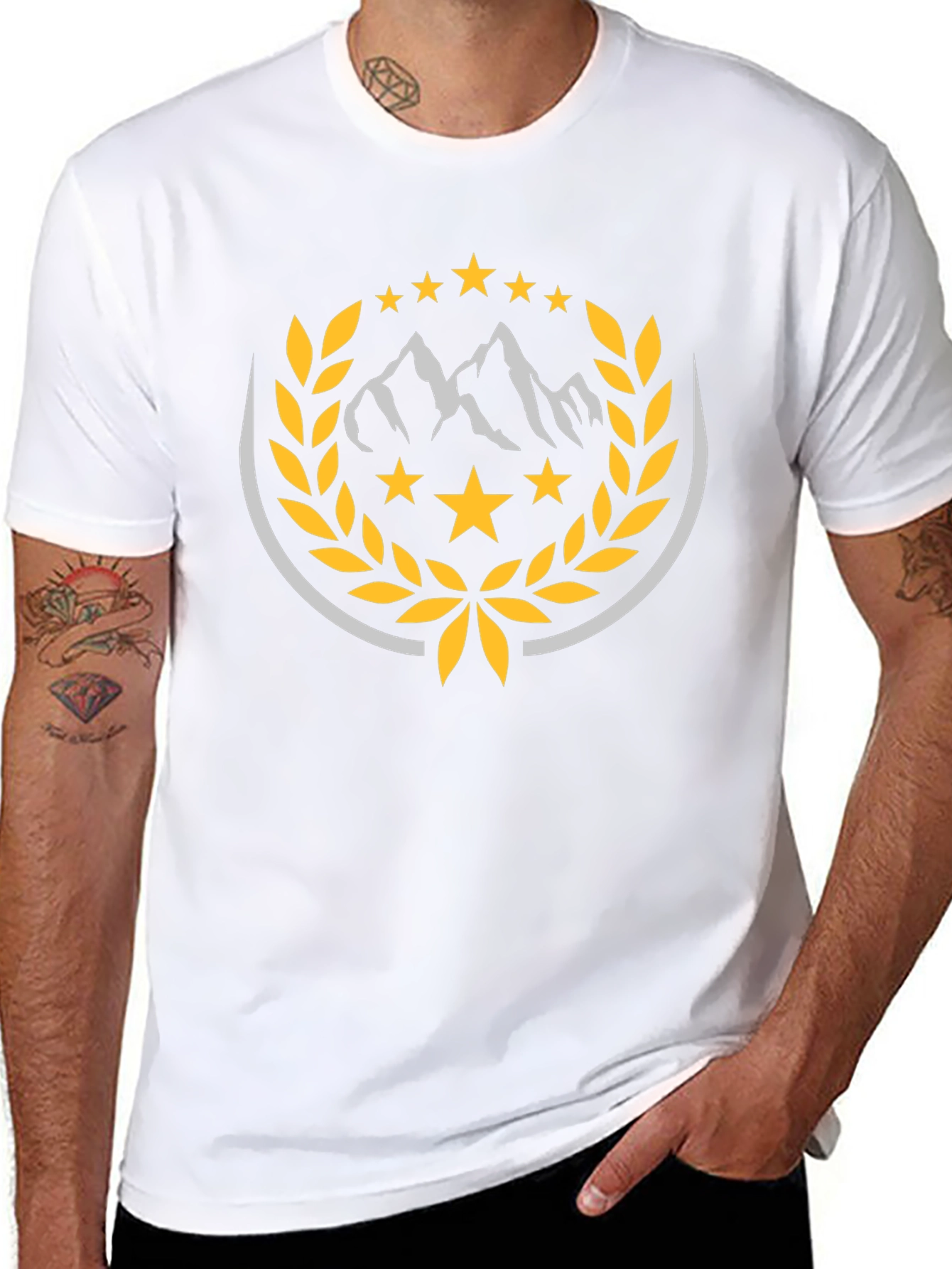 Mountain Star Crest Black T-Shirt