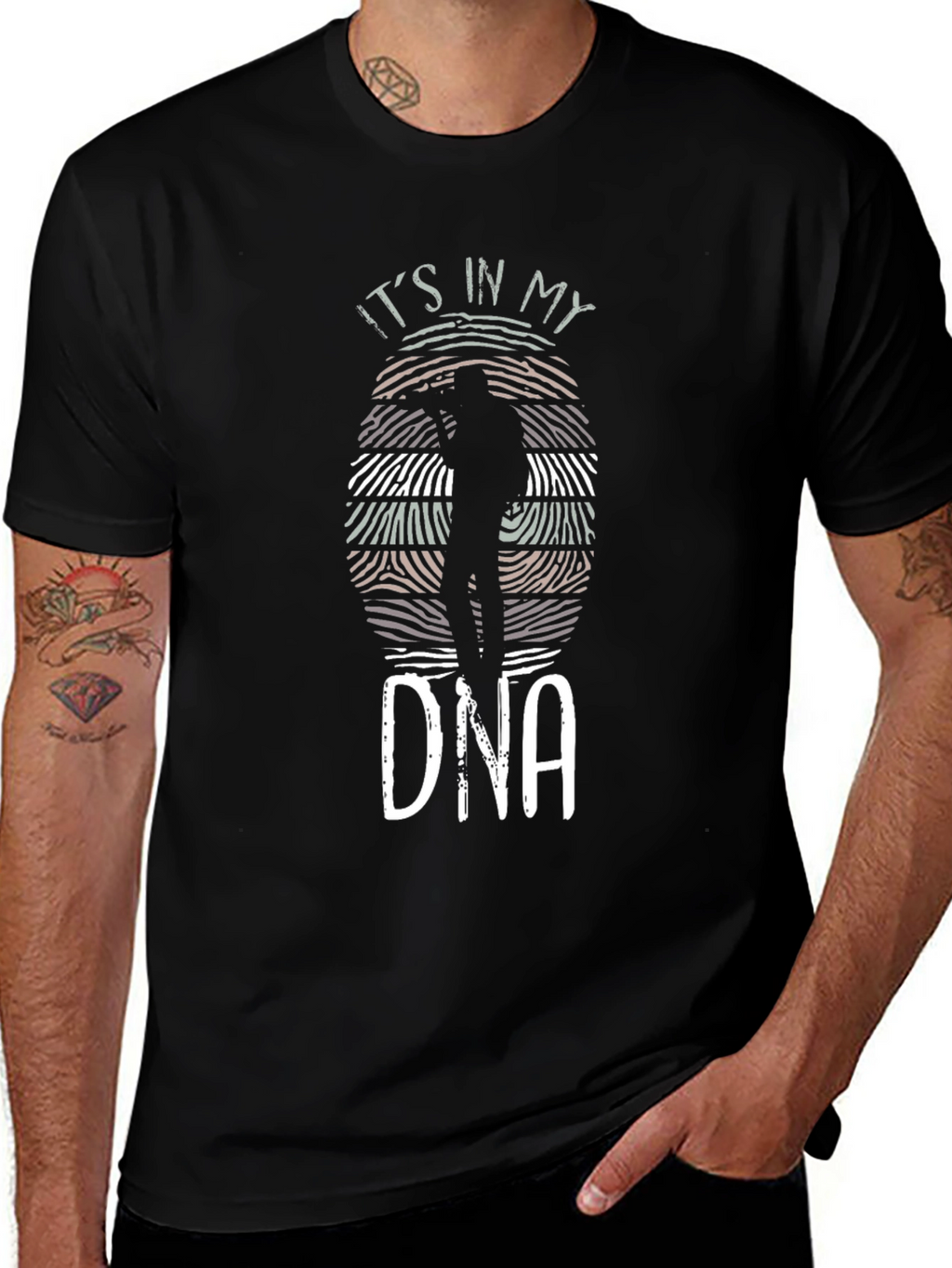 Its in My DNA T-Shirt Black Crew Neck Tee