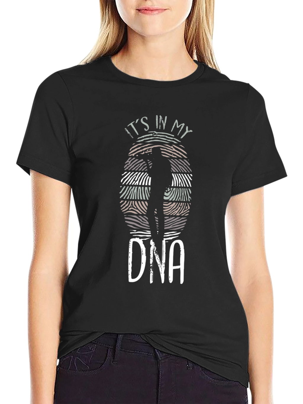 Its in My DNA T-Shirt Black Crew Neck Tee