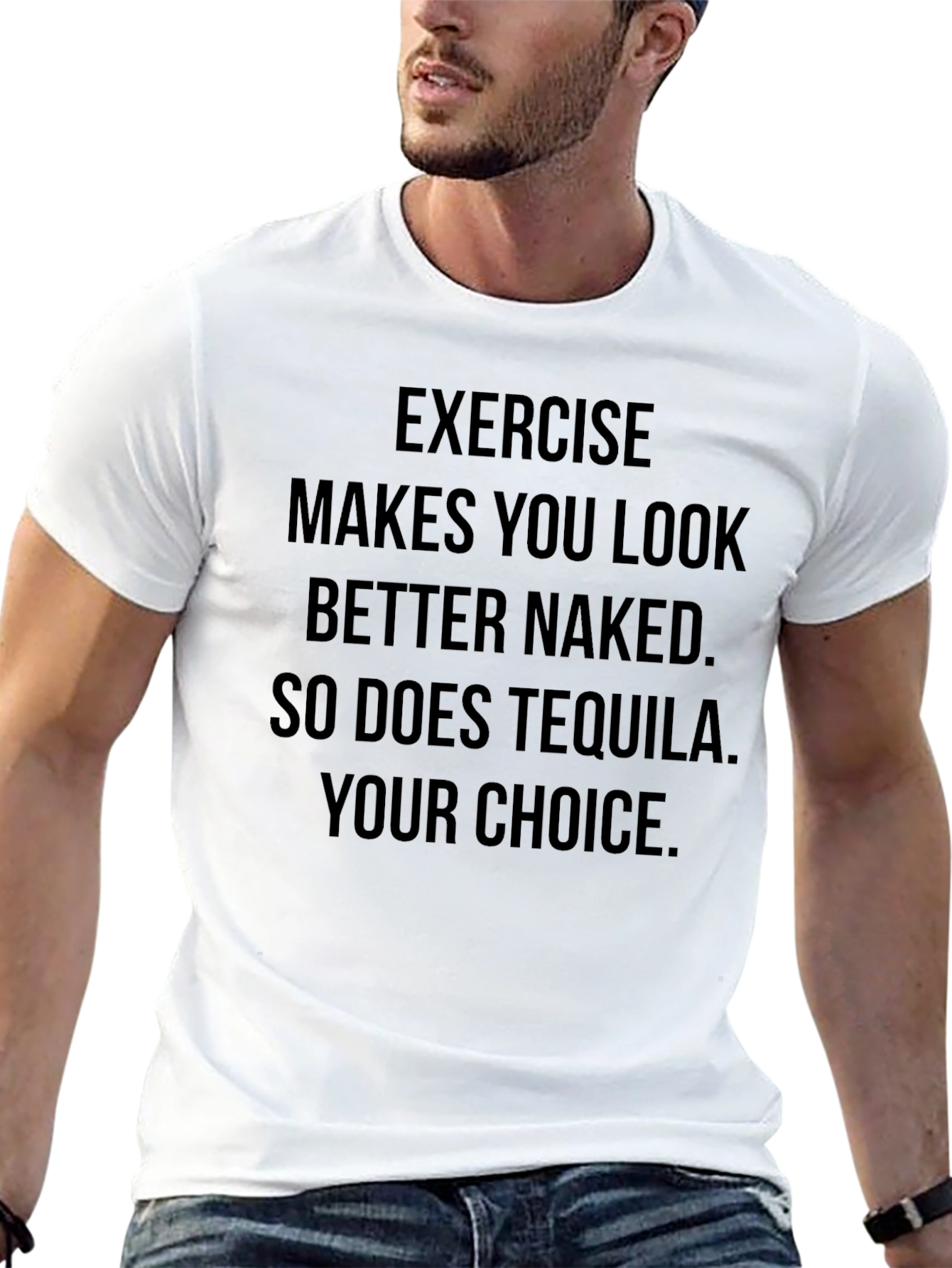 Exercise or Tequila T-Shirt - Funny Graphic Tee