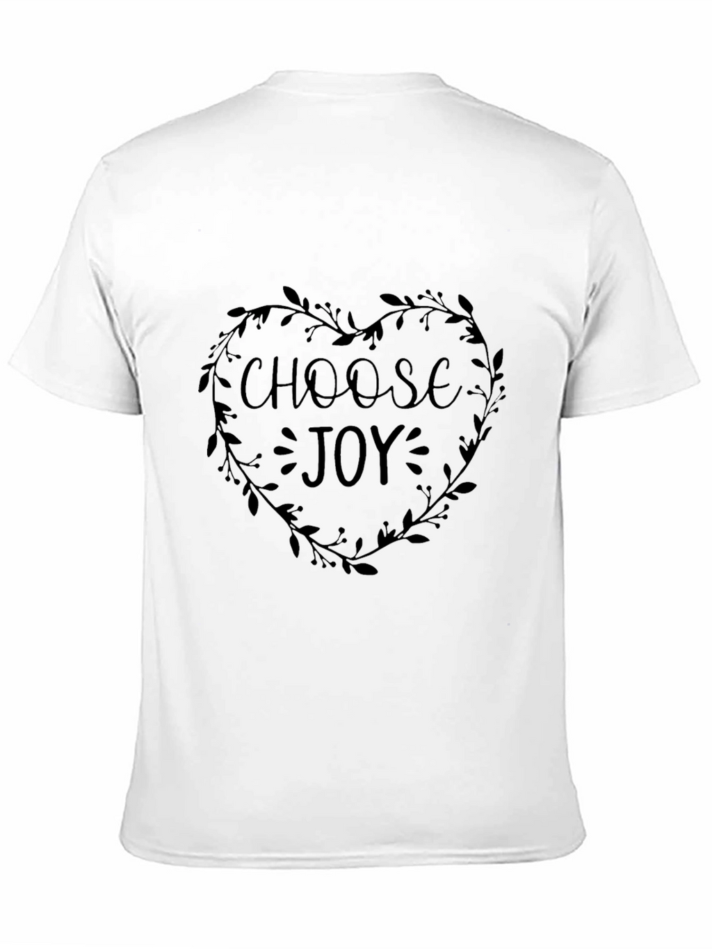Choose Joy Heart Wreath Black T-Shirt