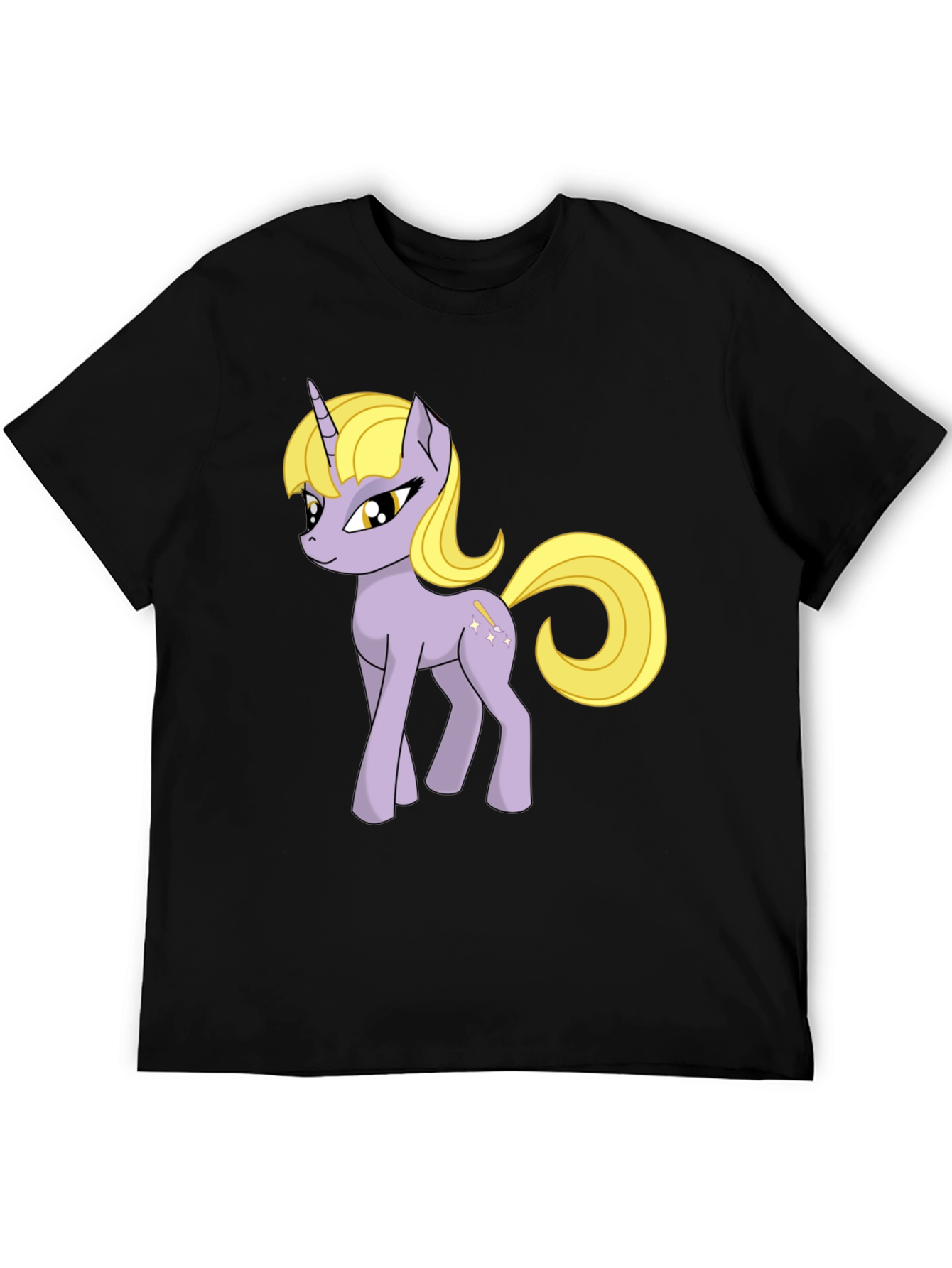Unicorn Graphic Tee - Black Cotton Shirt