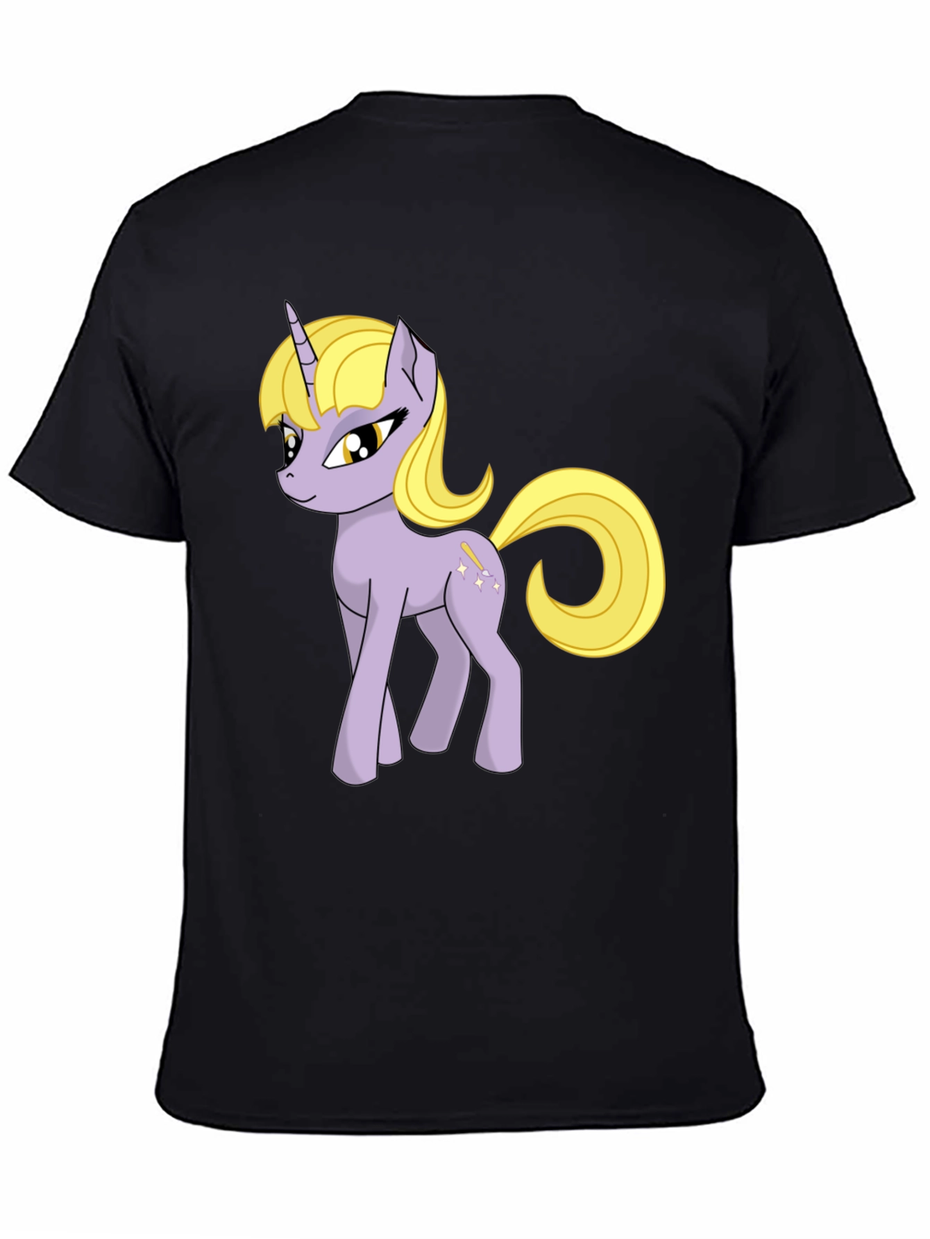 Unicorn Graphic Tee - Black Cotton Shirt