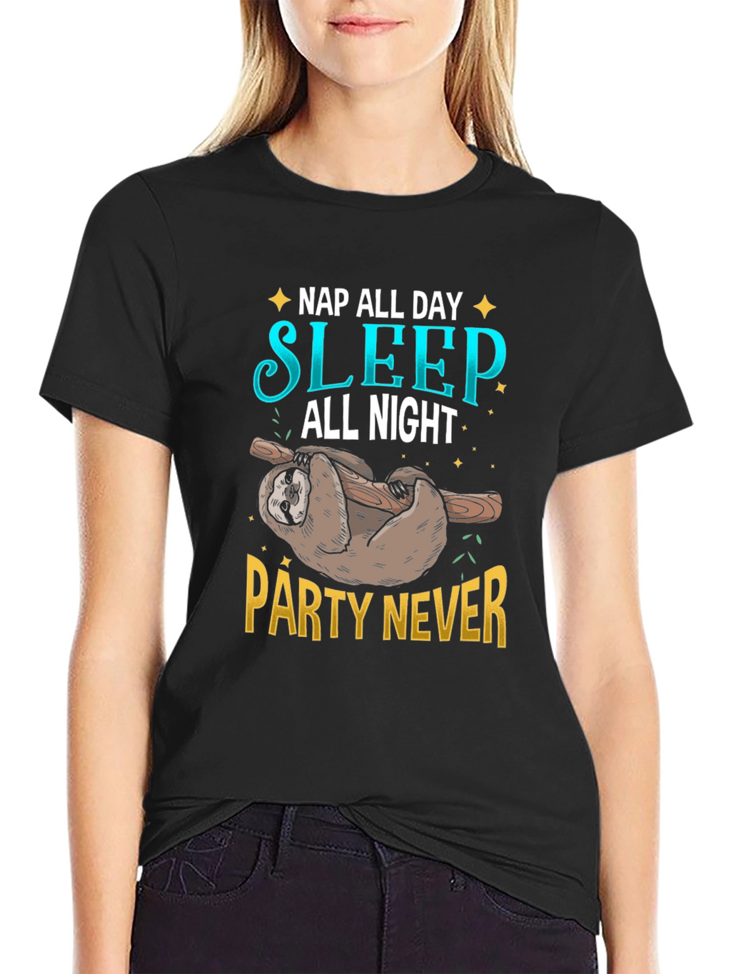 Nap All Day Sloth Graphic Tee