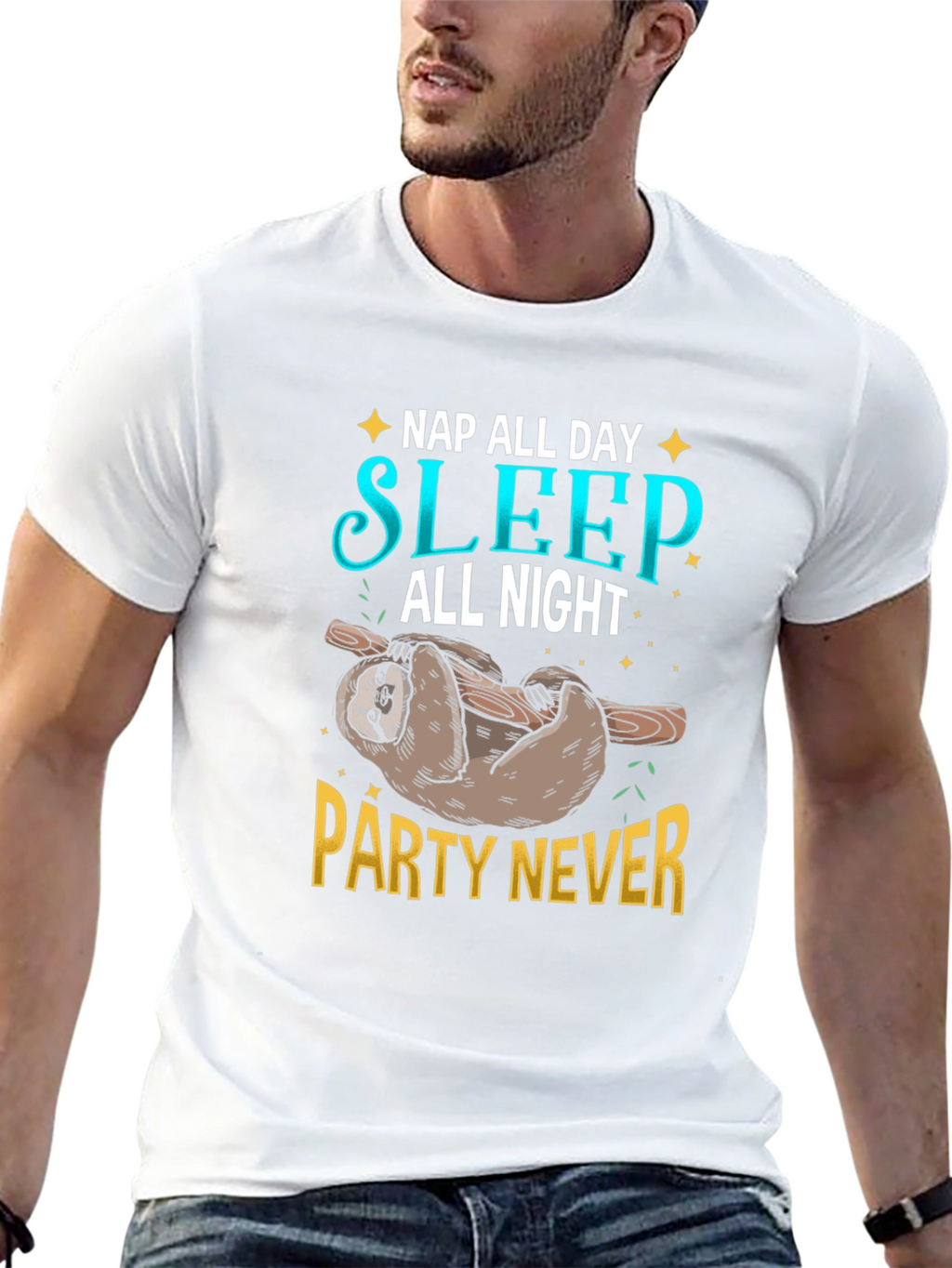 Nap All Day Sloth Graphic Tee