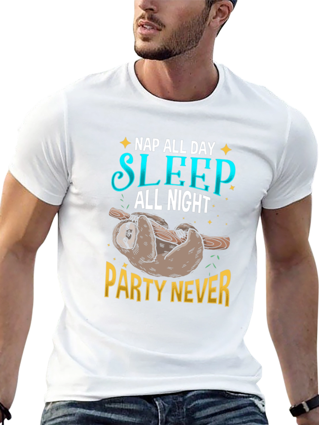 Nap All Day Sloth Graphic Tee