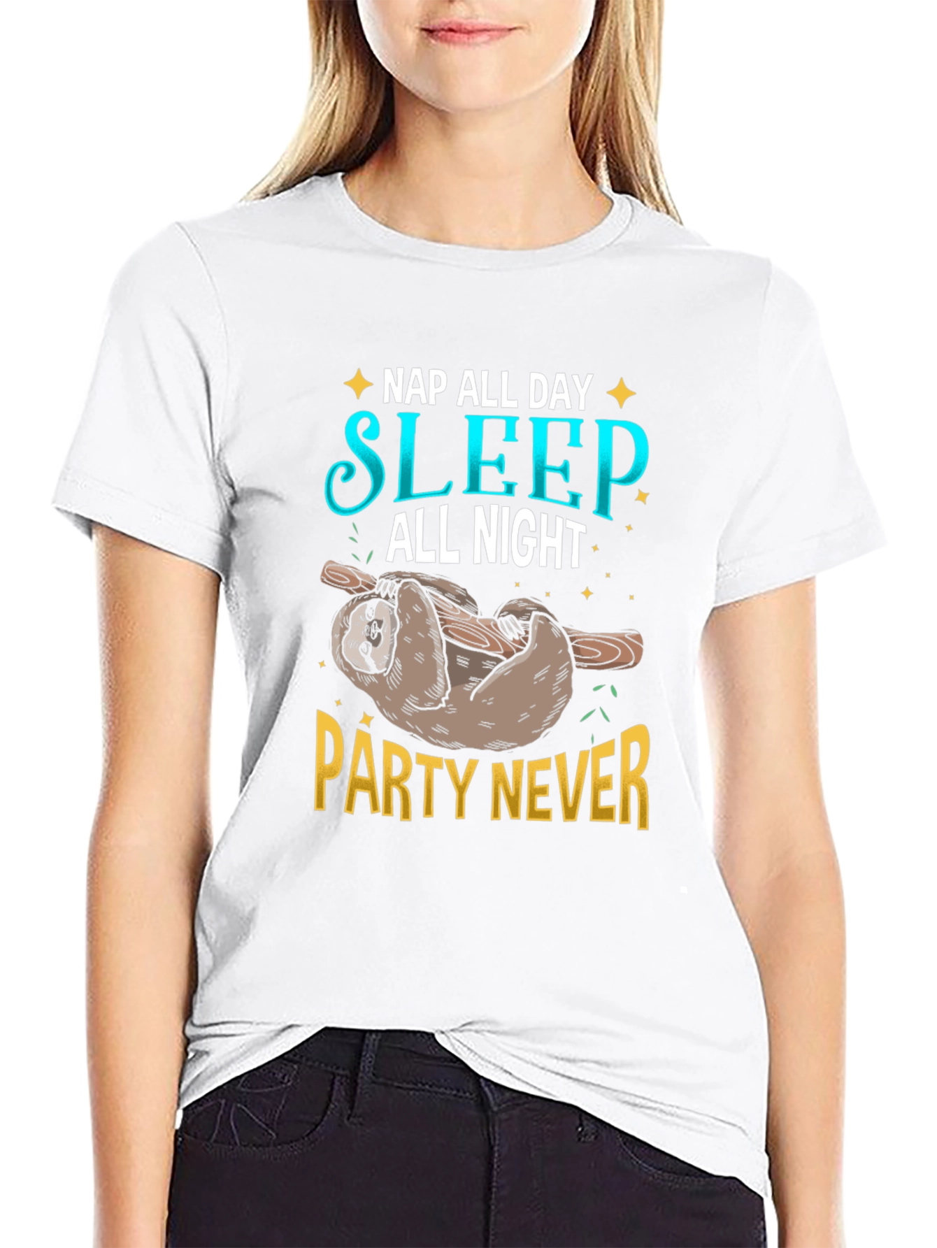 Nap All Day Sloth Graphic Tee