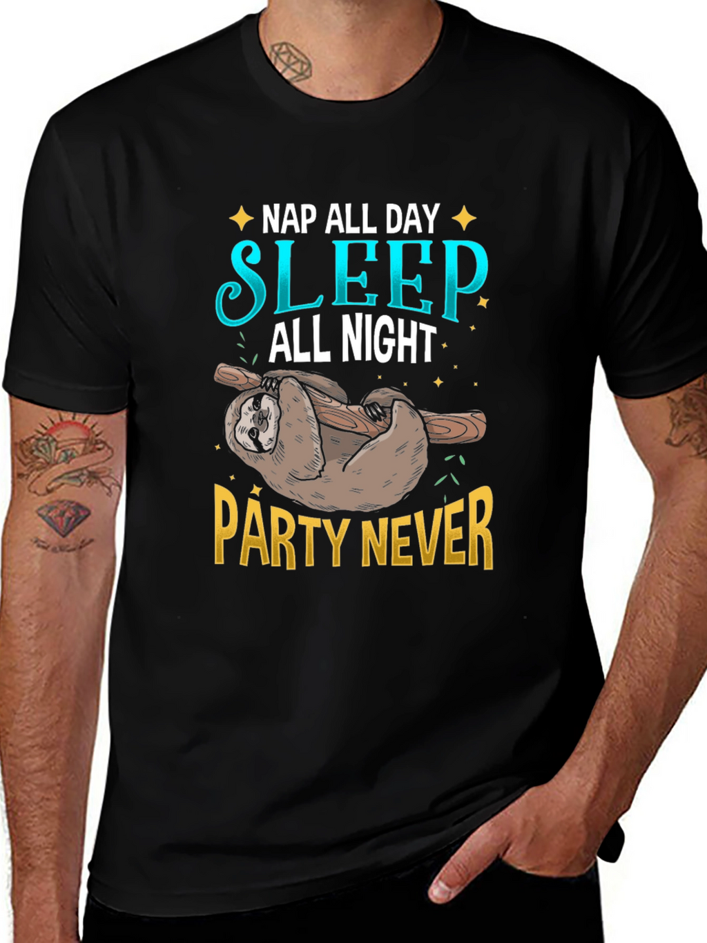 Nap All Day Sloth Graphic Tee