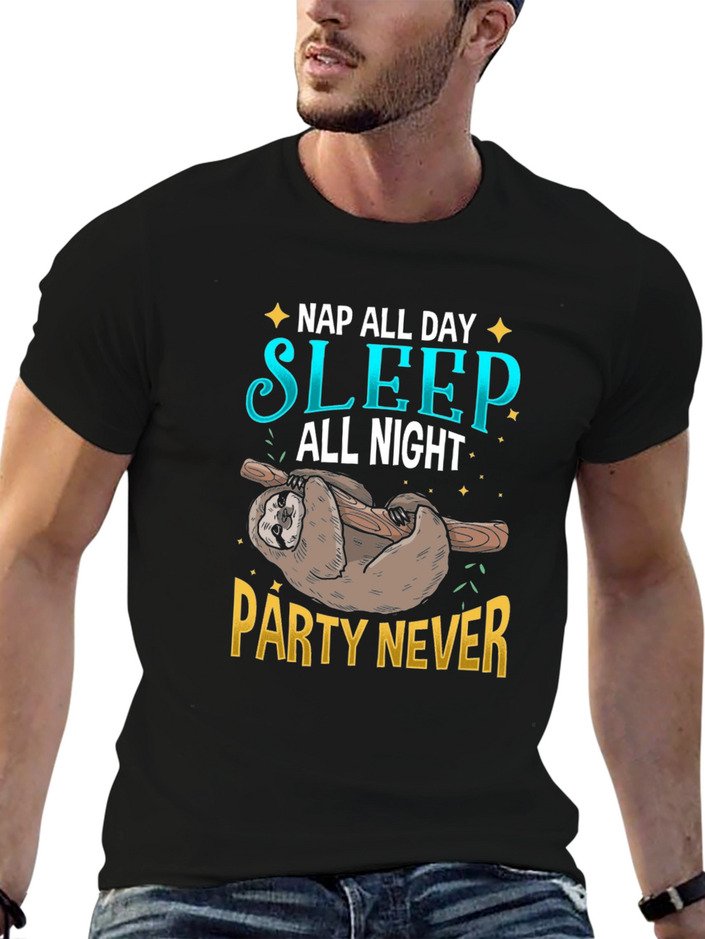 Nap All Day Sloth Graphic Tee