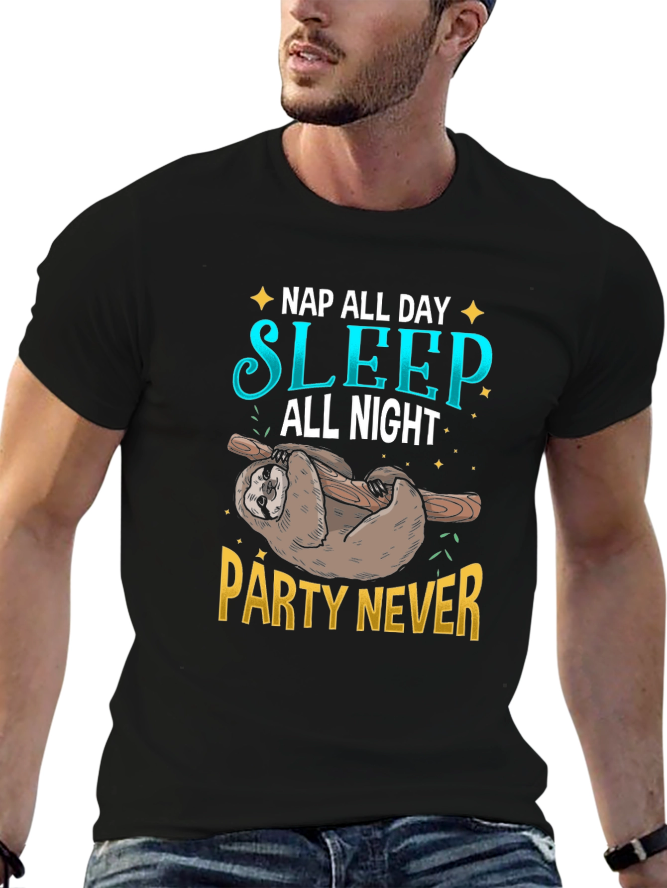 Nap All Day Sloth Graphic Tee