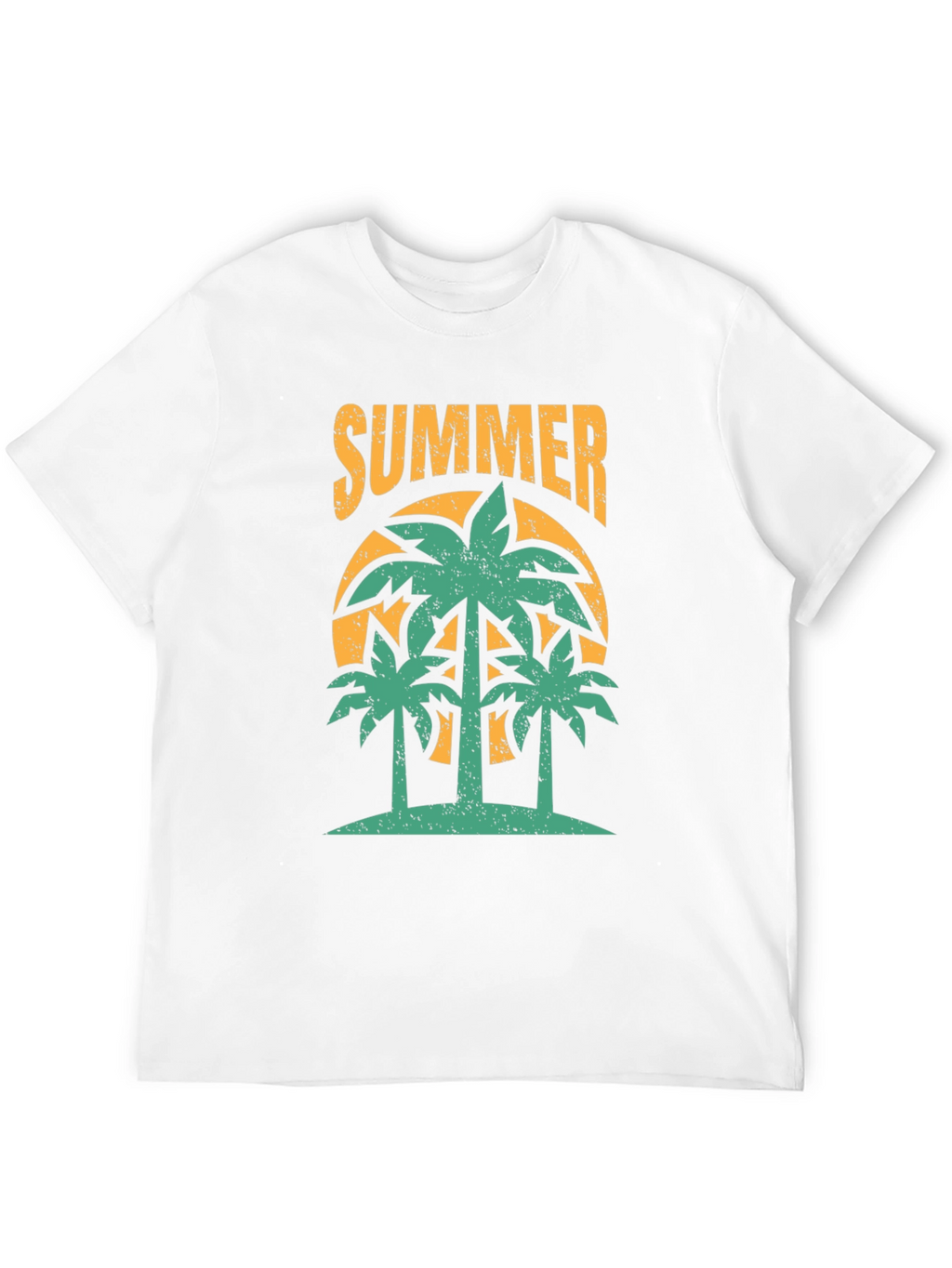 Summer Palm Tree Graphic Black T-Shirt