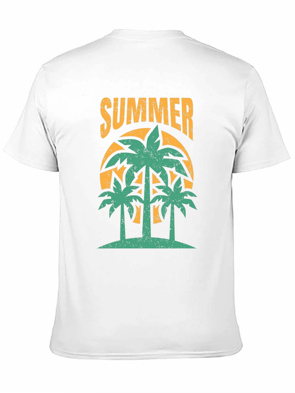 Summer Palm Tree Graphic Black T-Shirt