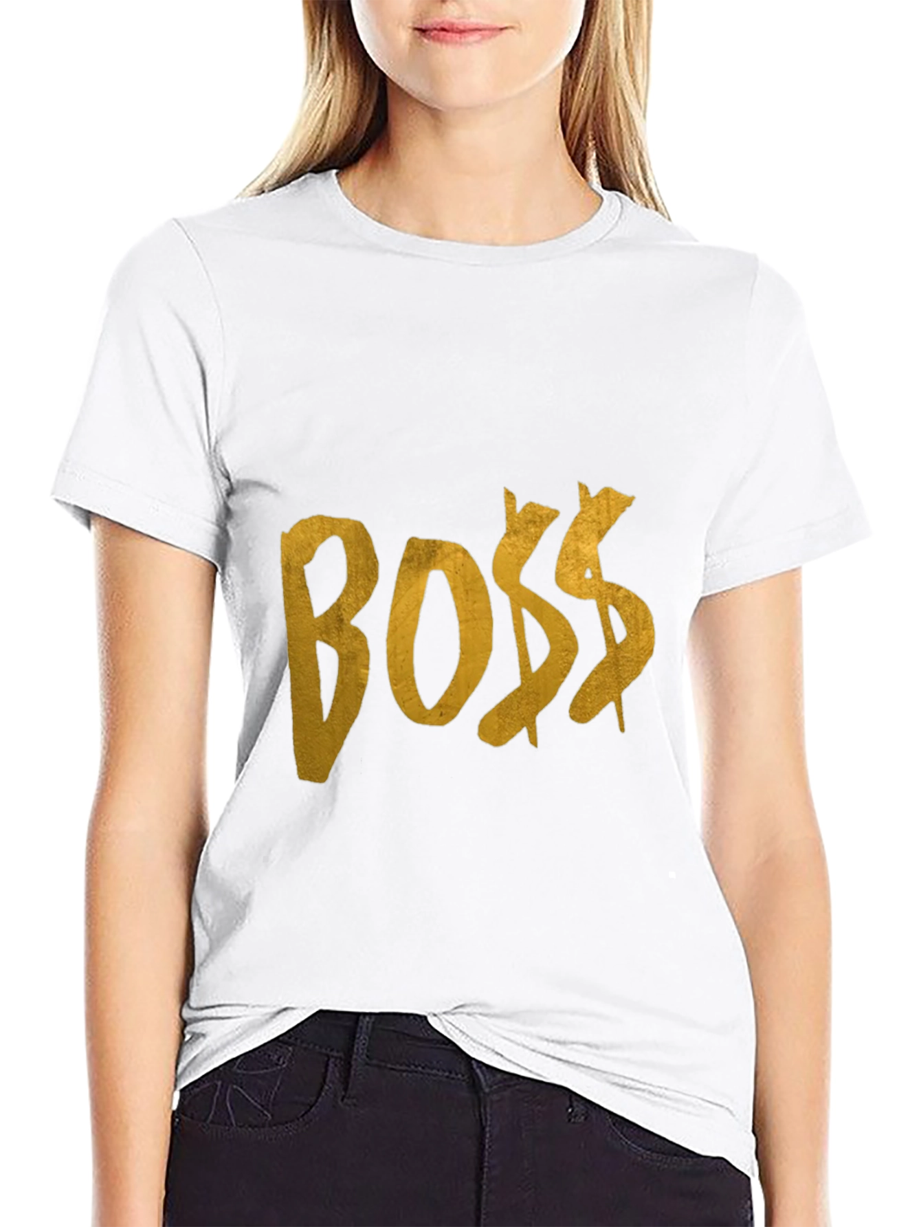 BOSS Graphic Tee - Black Cotton T-Shirt