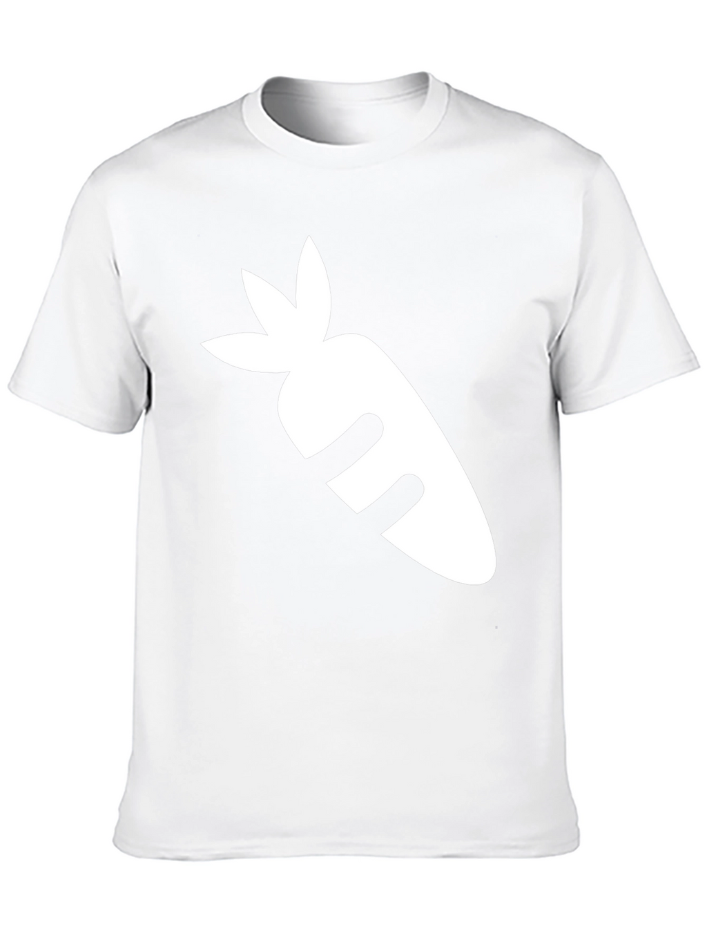 Black T-Shirt with White Carrot Graphic