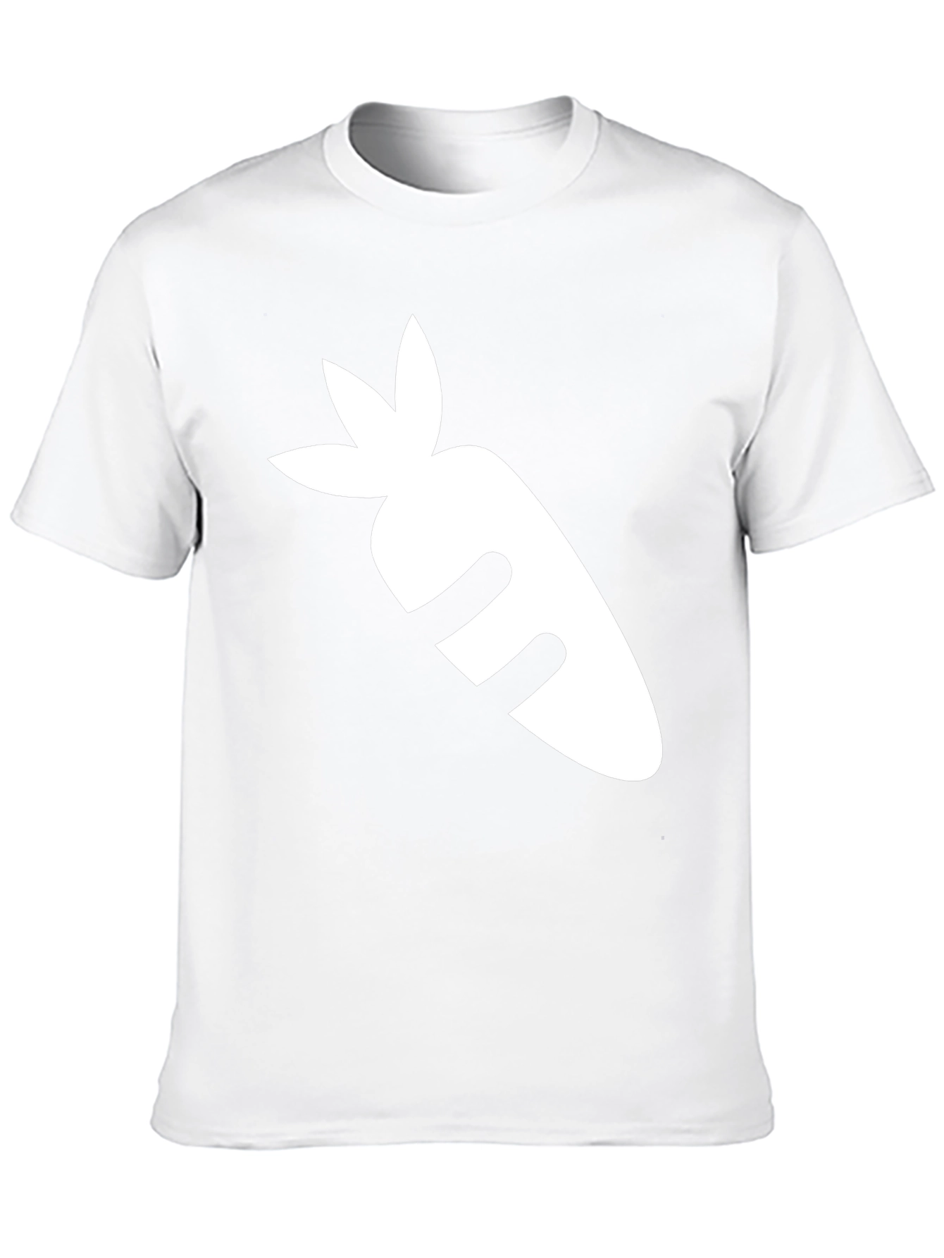 Black T-Shirt with White Carrot Graphic