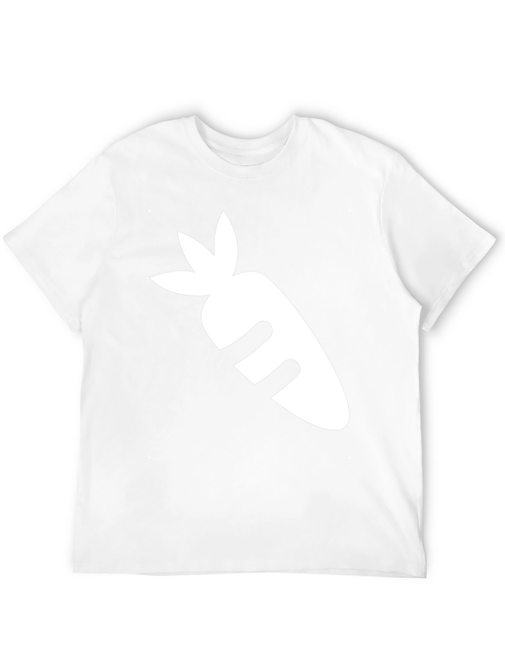 Black T-Shirt with White Carrot Graphic