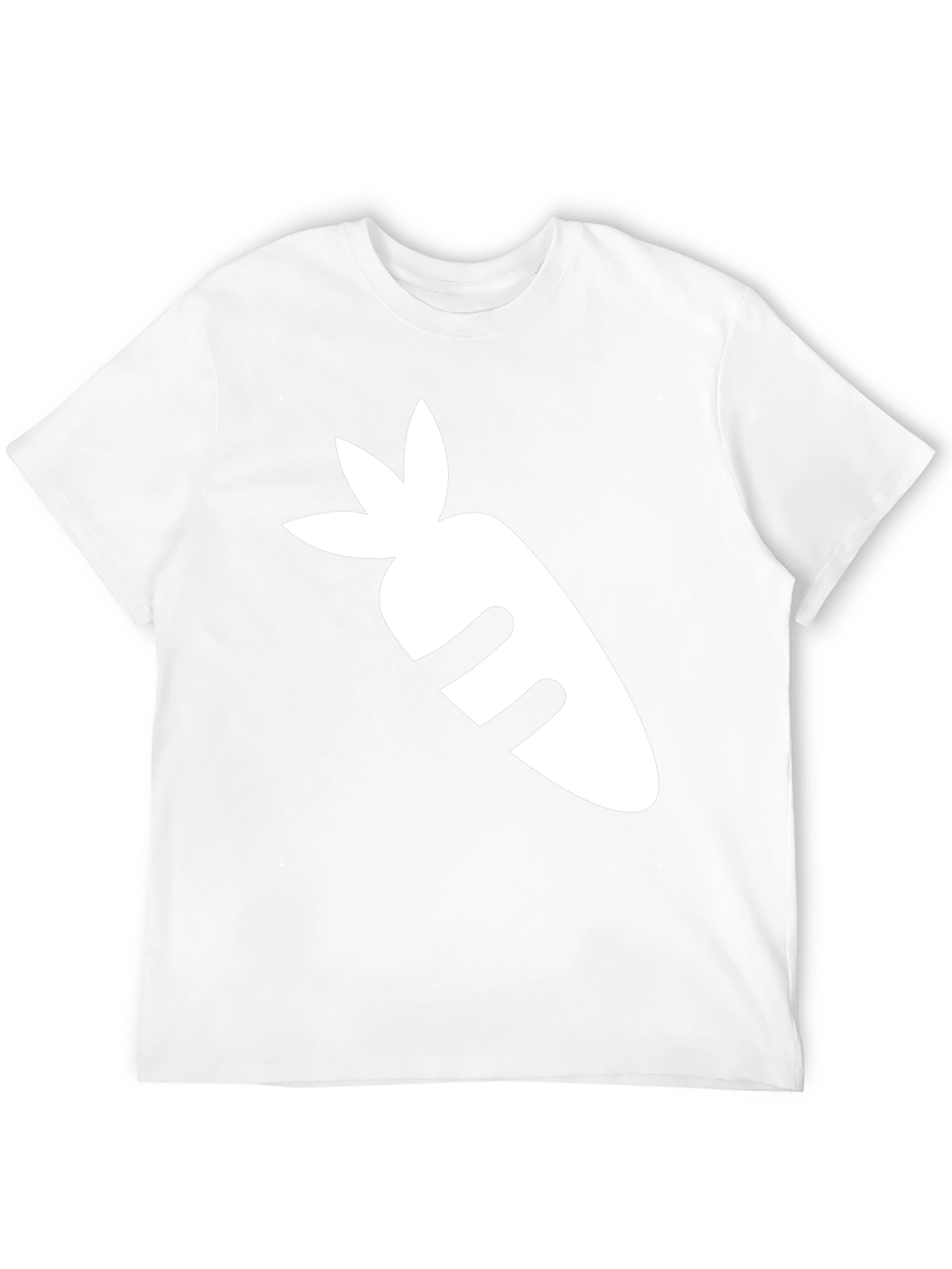 Black T-Shirt with White Carrot Graphic