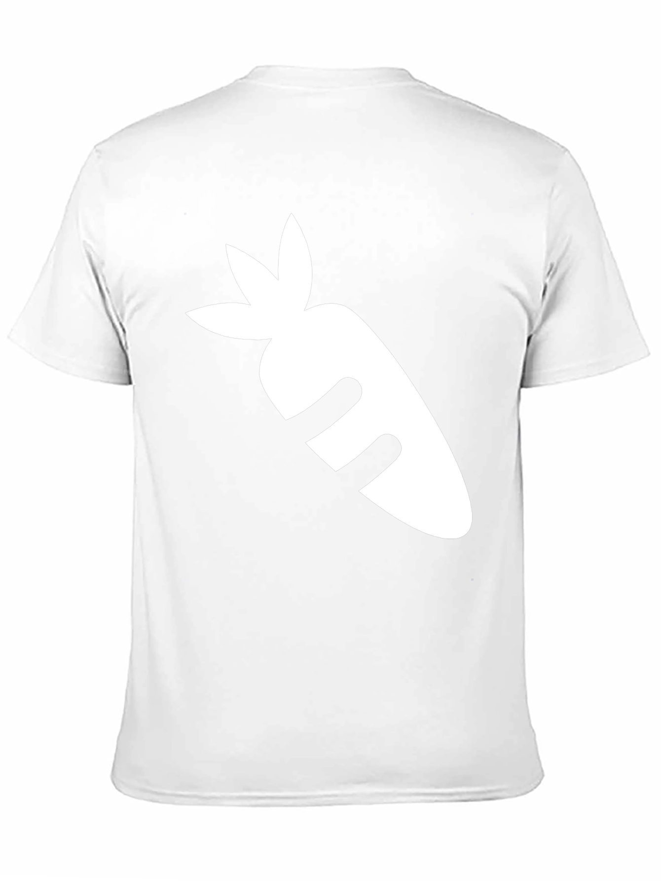 Black T-Shirt with White Carrot Graphic