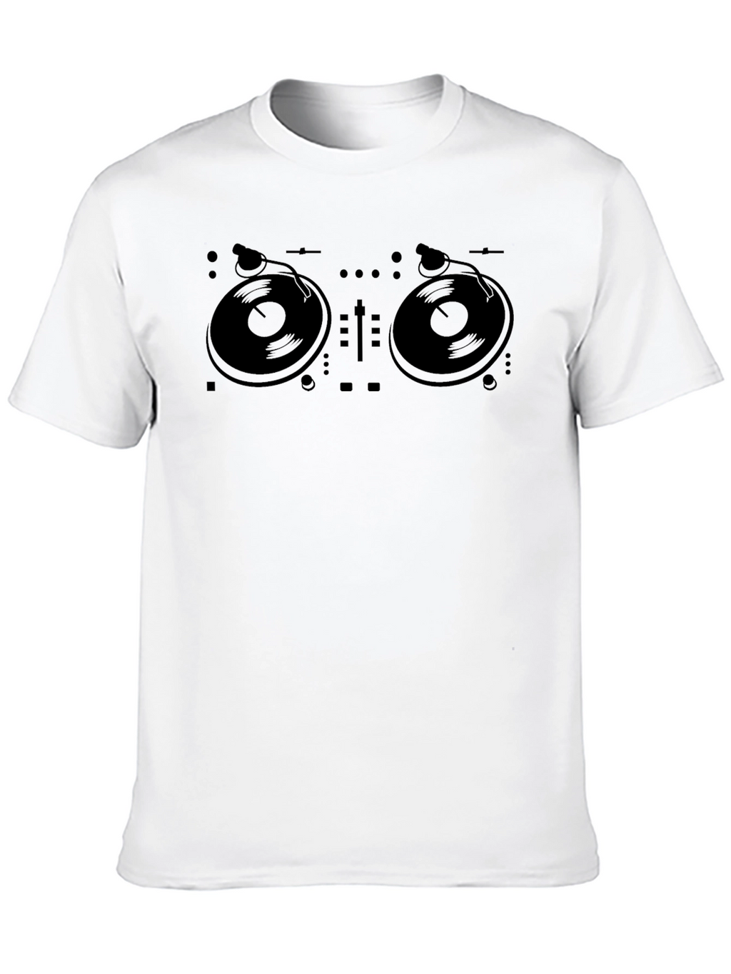 DJ Turntable Graphic Tee - Black