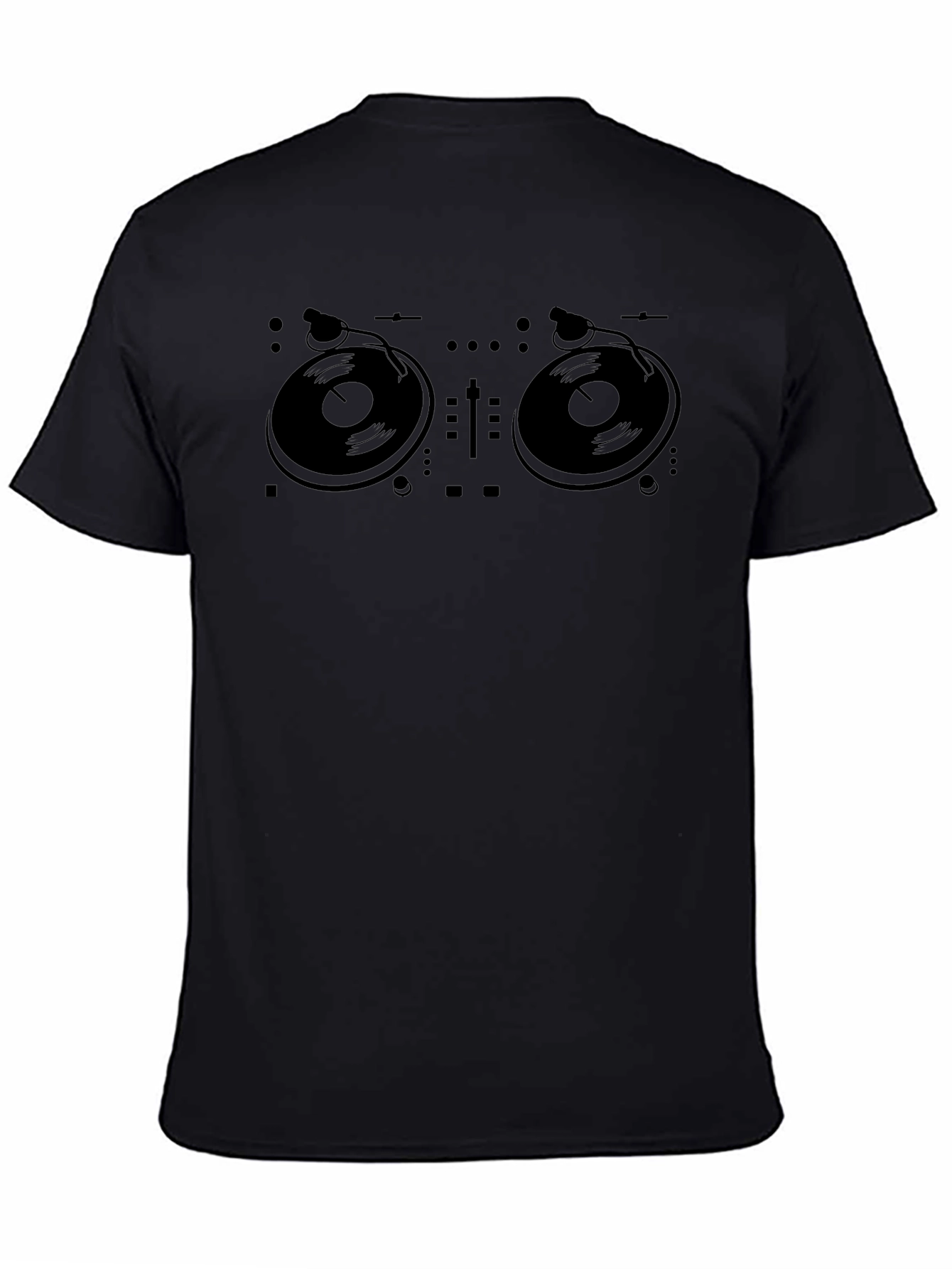 DJ Turntable Graphic Tee - Black