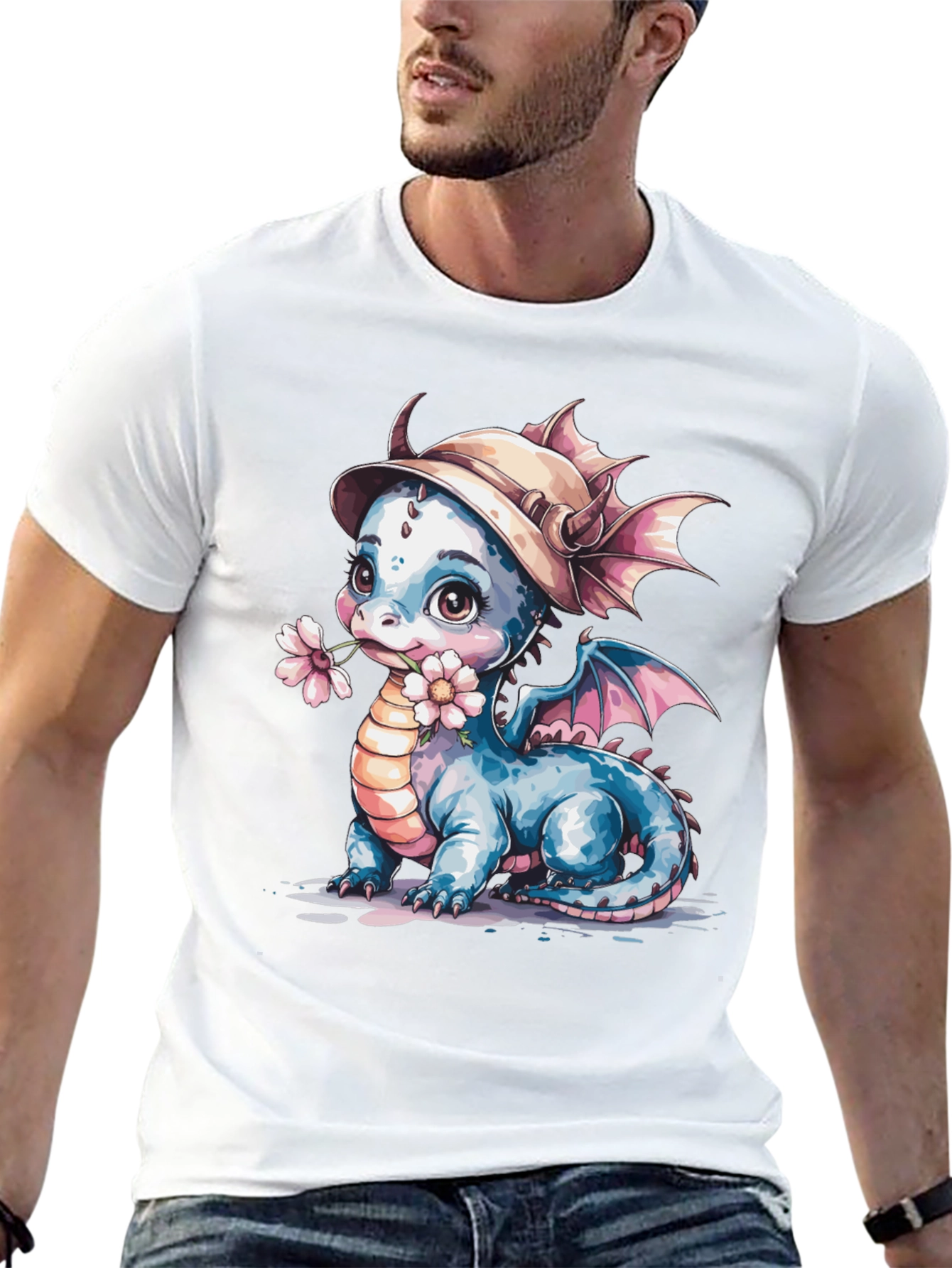 Cute Dragon T-Shirt: Whimsical Fantasy Tee