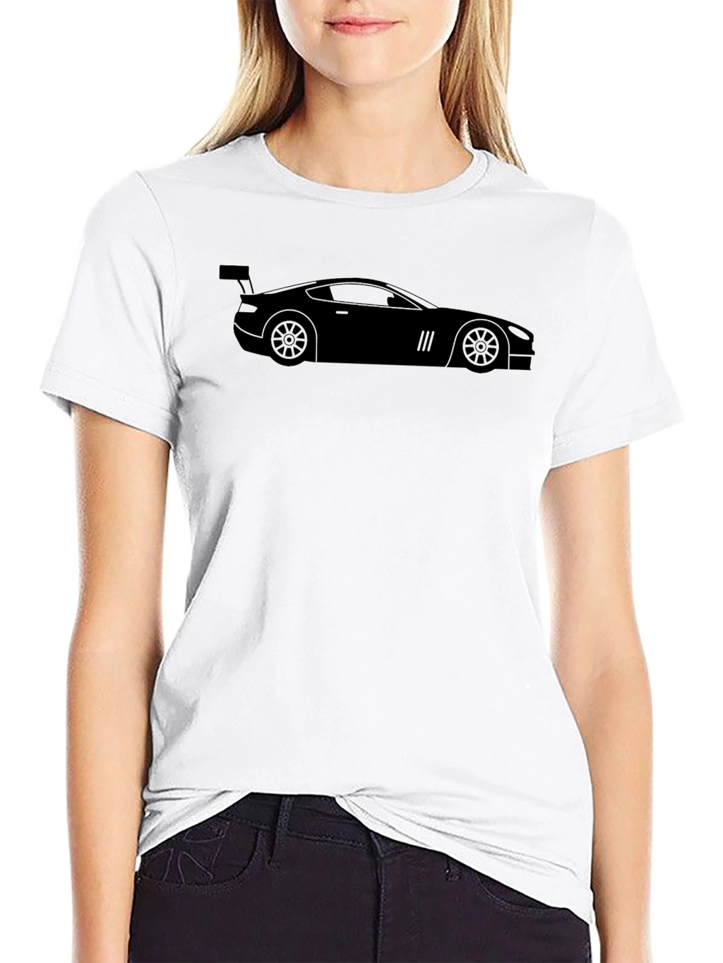 Sleek Car Graphic Black T-Shirt