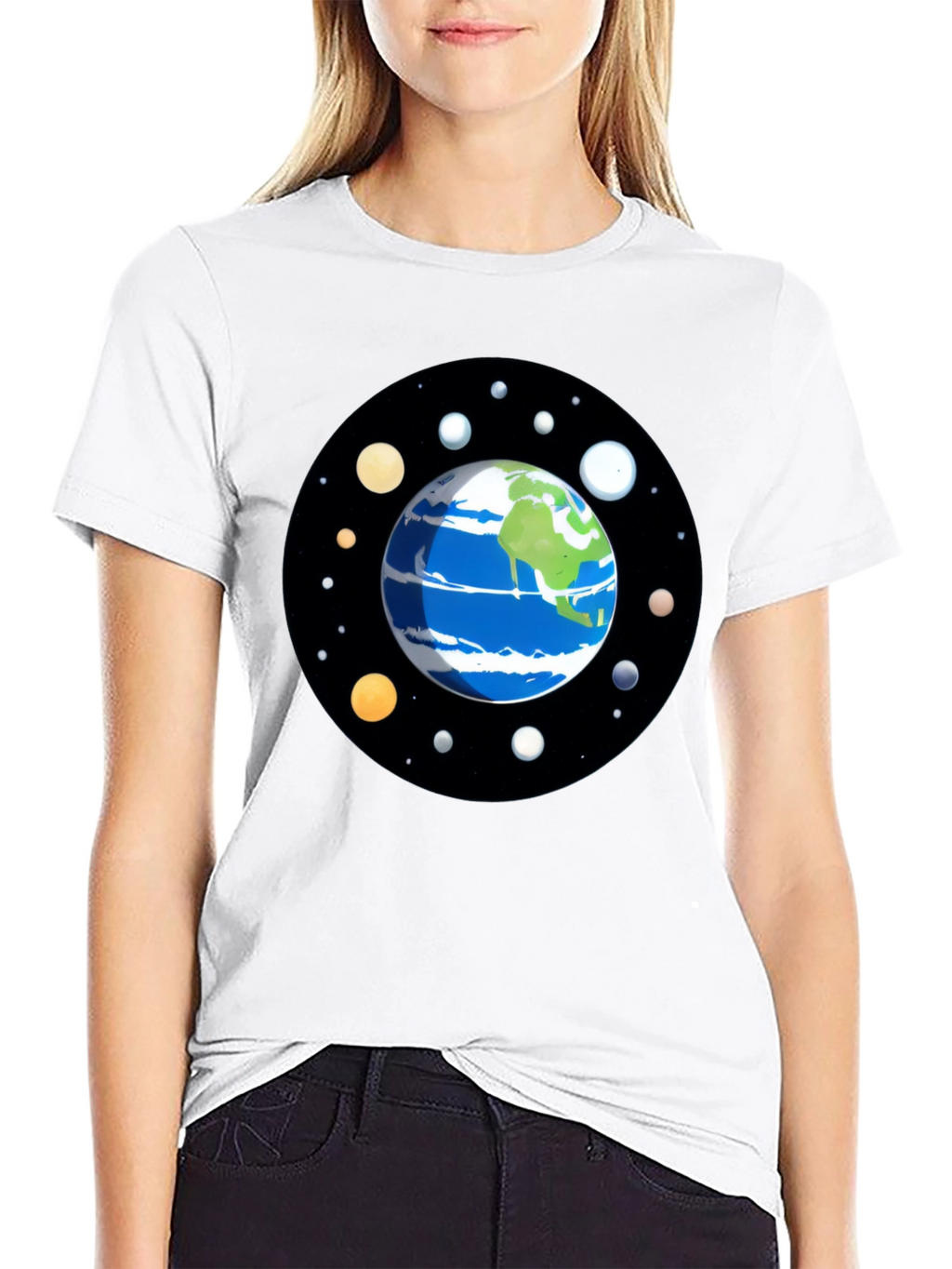 Planet Earth Graphic Tee - Space Lover Shirt