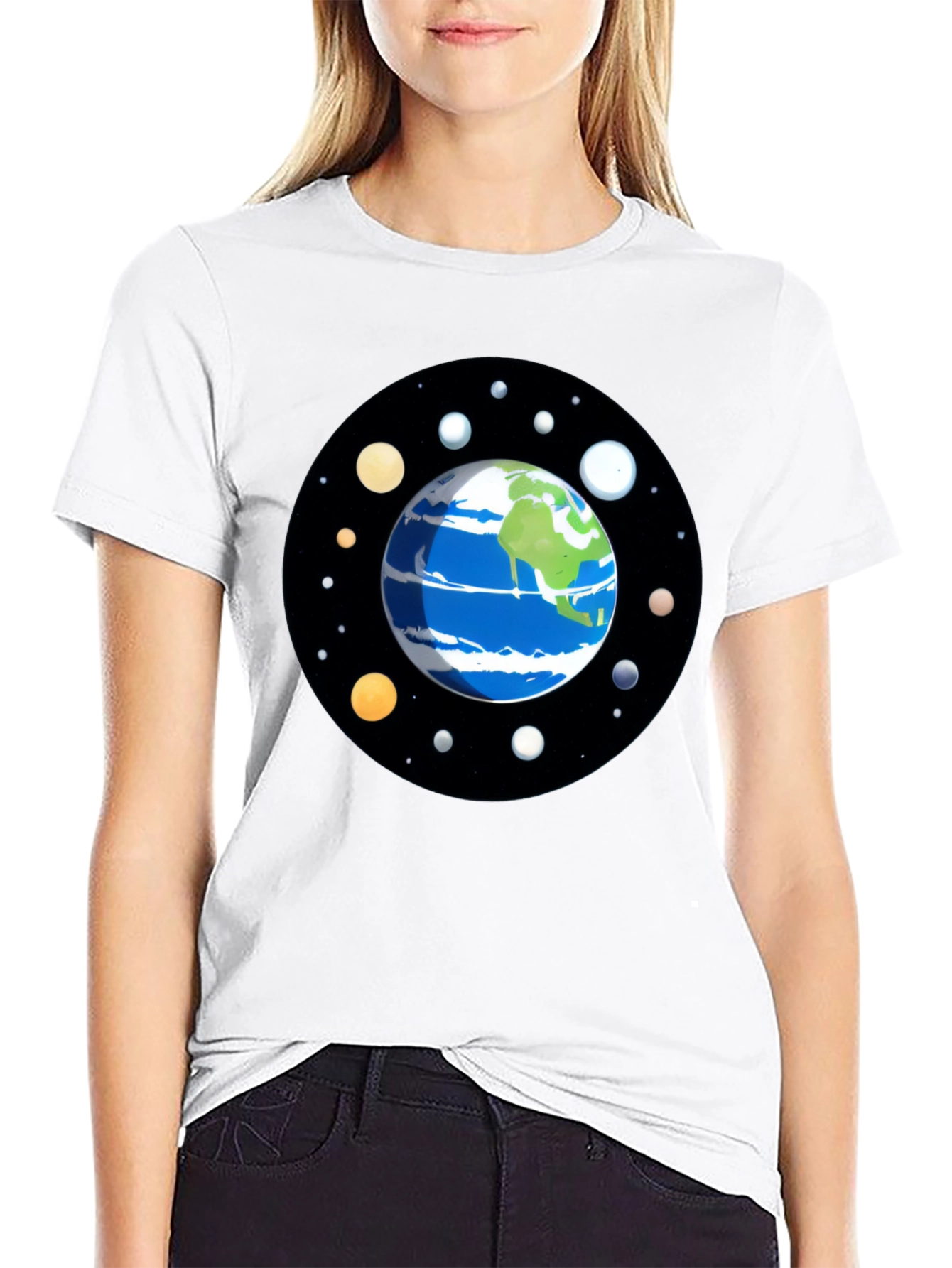 Planet Earth Graphic Tee - Space Lover Shirt