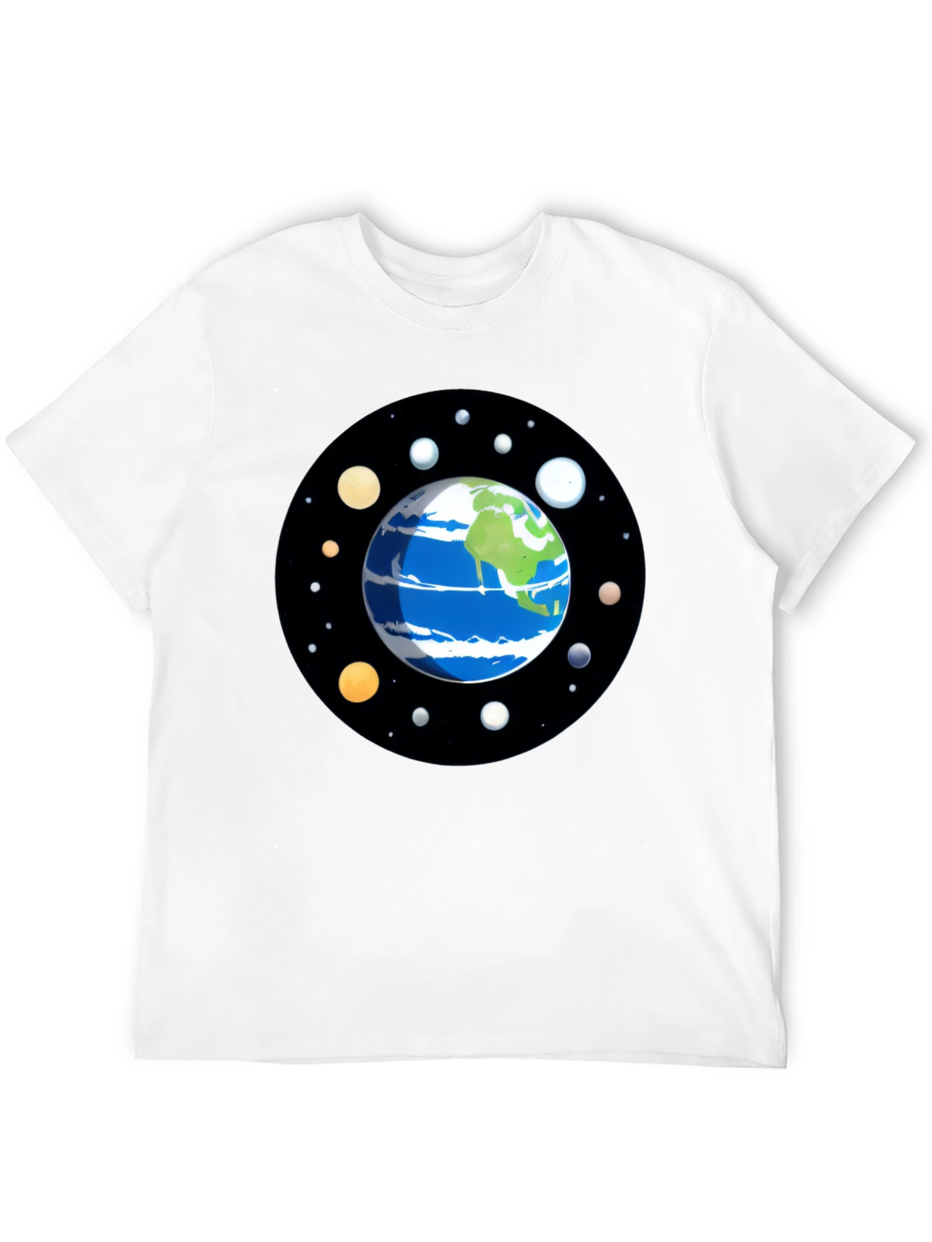 Planet Earth Graphic Tee - Space Lover Shirt