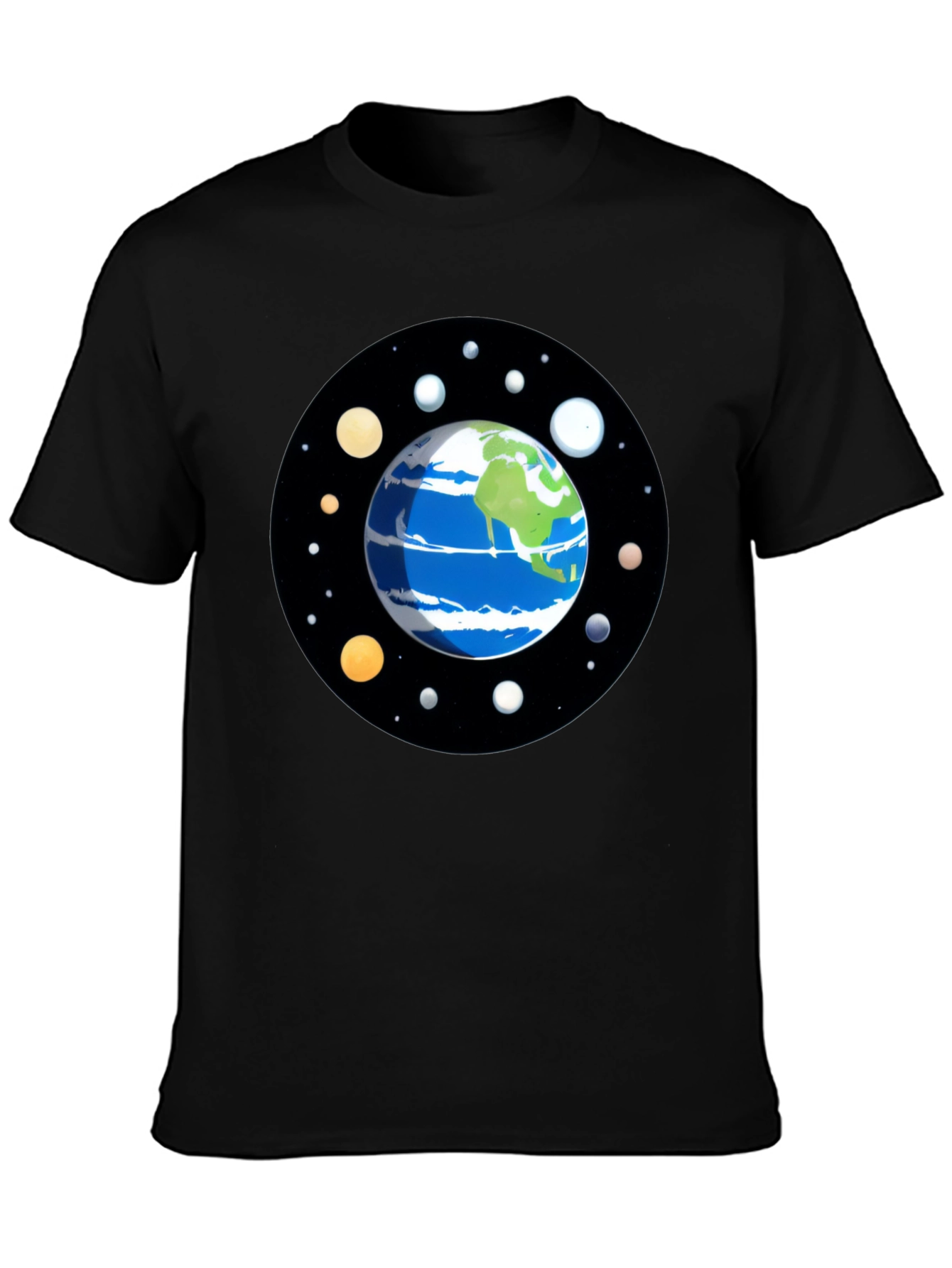 Planet Earth Graphic Tee - Space Lover Shirt