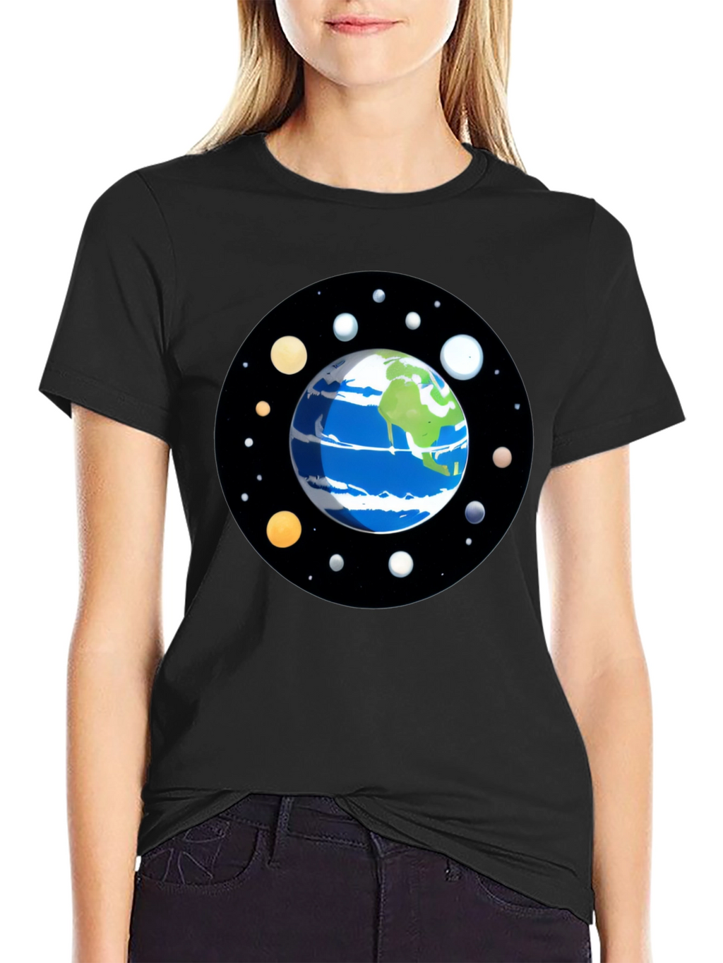 Planet Earth Graphic Tee - Space Lover Shirt
