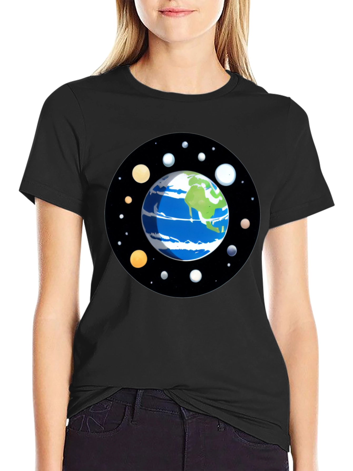 Planet Earth Graphic Tee - Space Lover Shirt