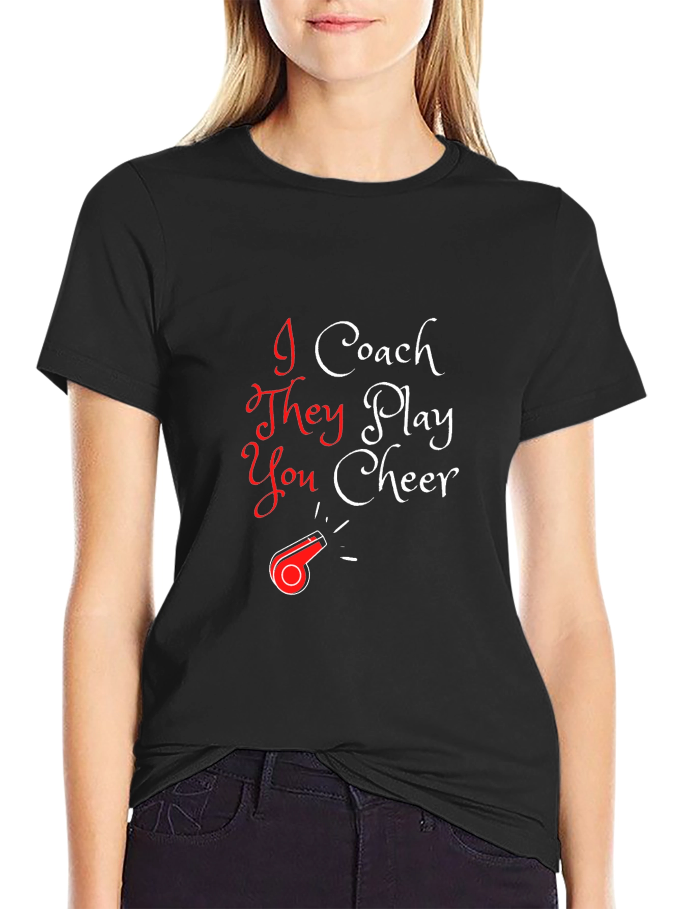 I Coach They Play You Cheer T-Shirt - Coach Gift
