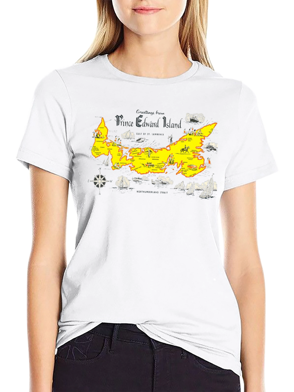 Prince Edward Island Map Graphic Tee - Unisex