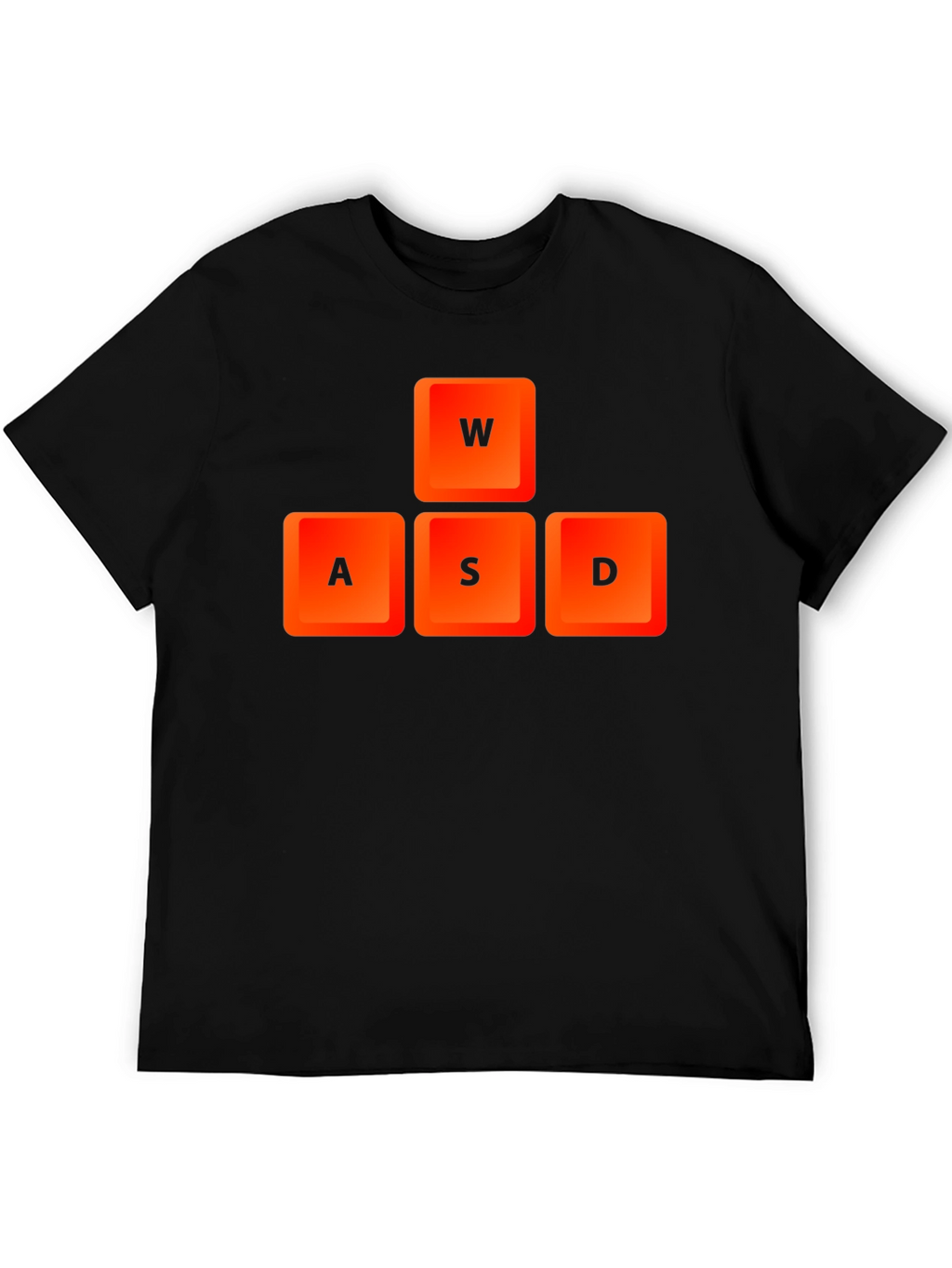 Gamer WASD Keys Black T-Shirt