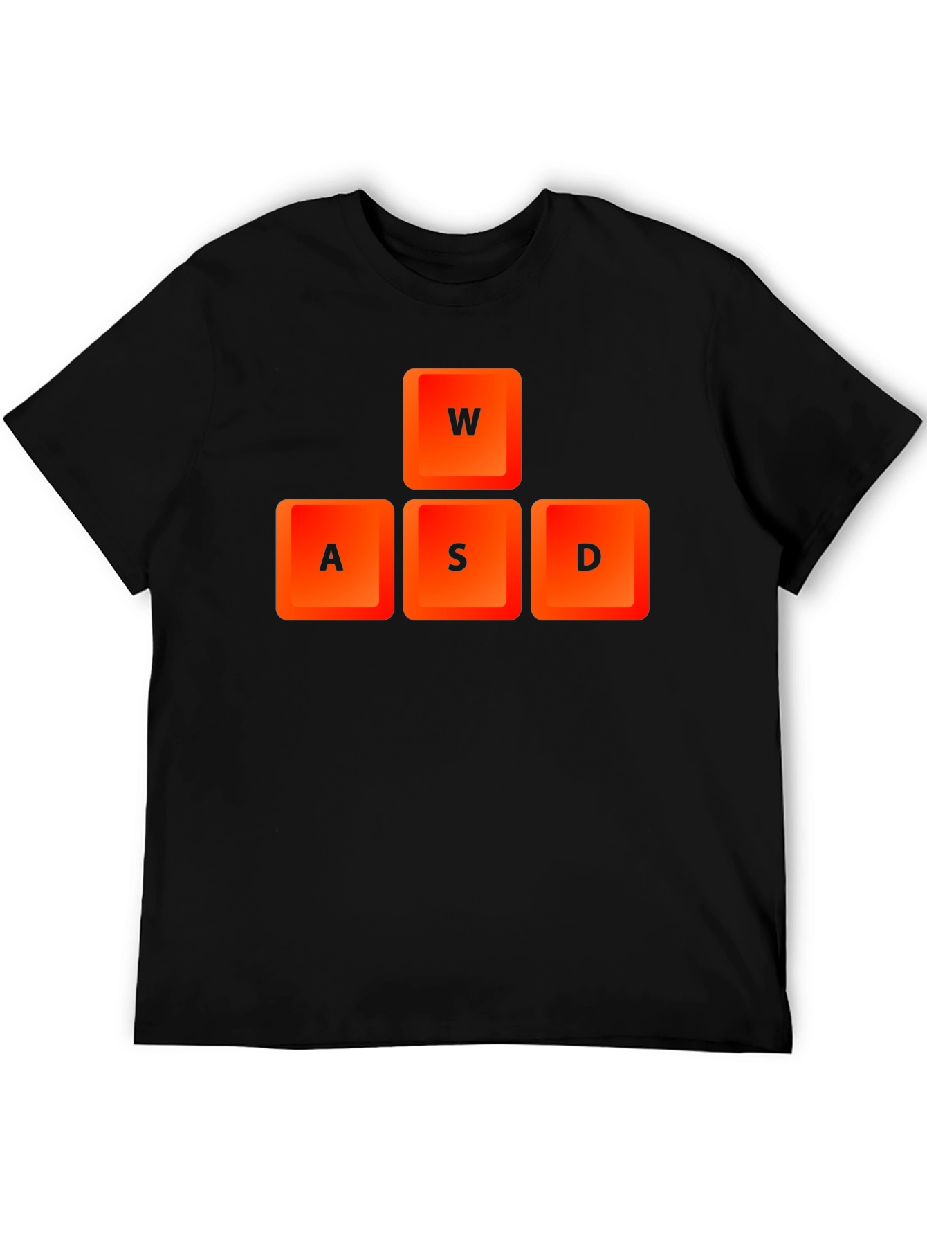 Gamer WASD Keys Black T-Shirt