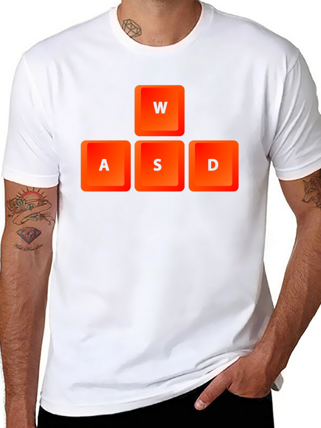 Gamer WASD Keys Black T-Shirt