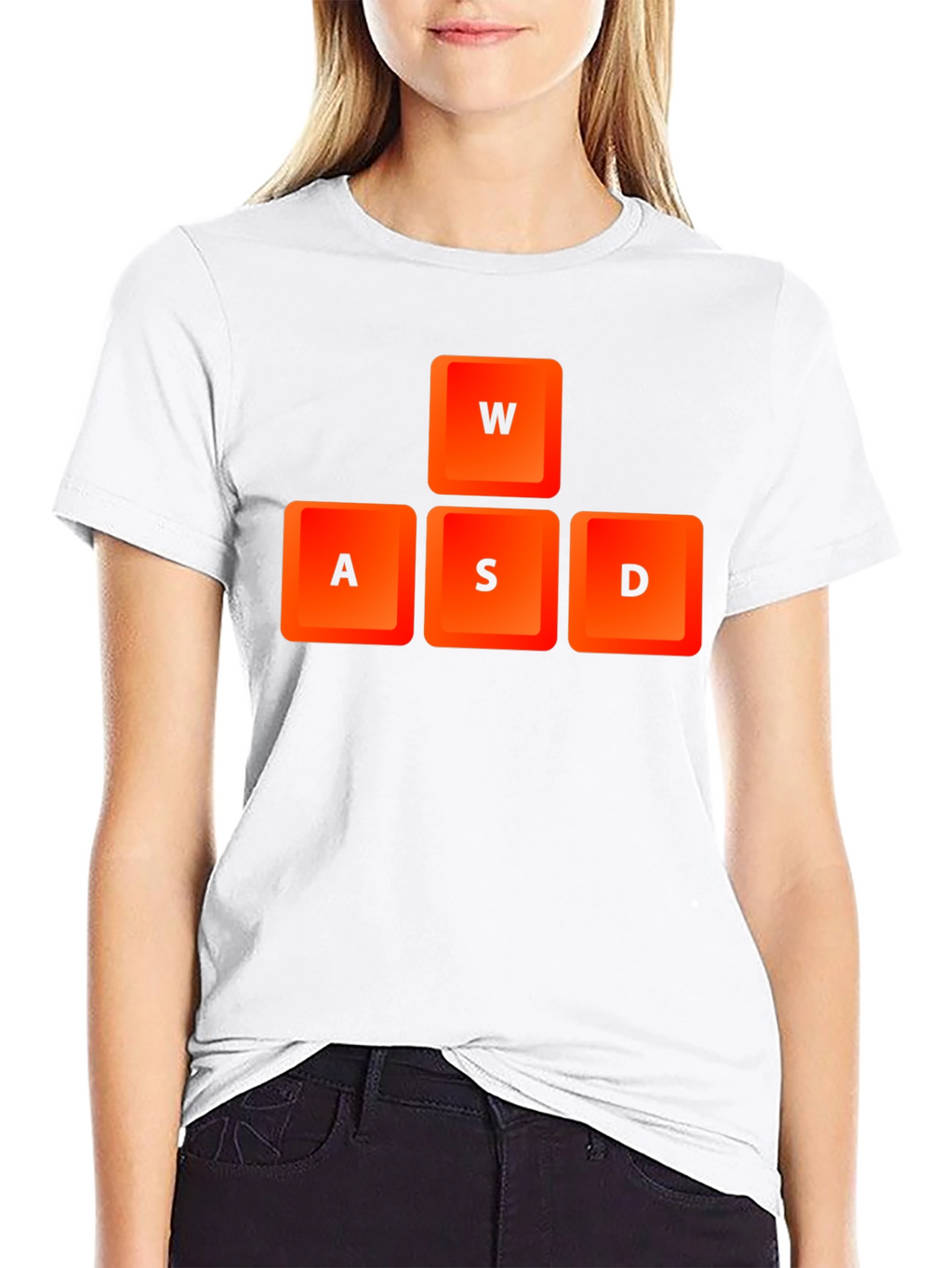 Gamer WASD Keys Black T-Shirt