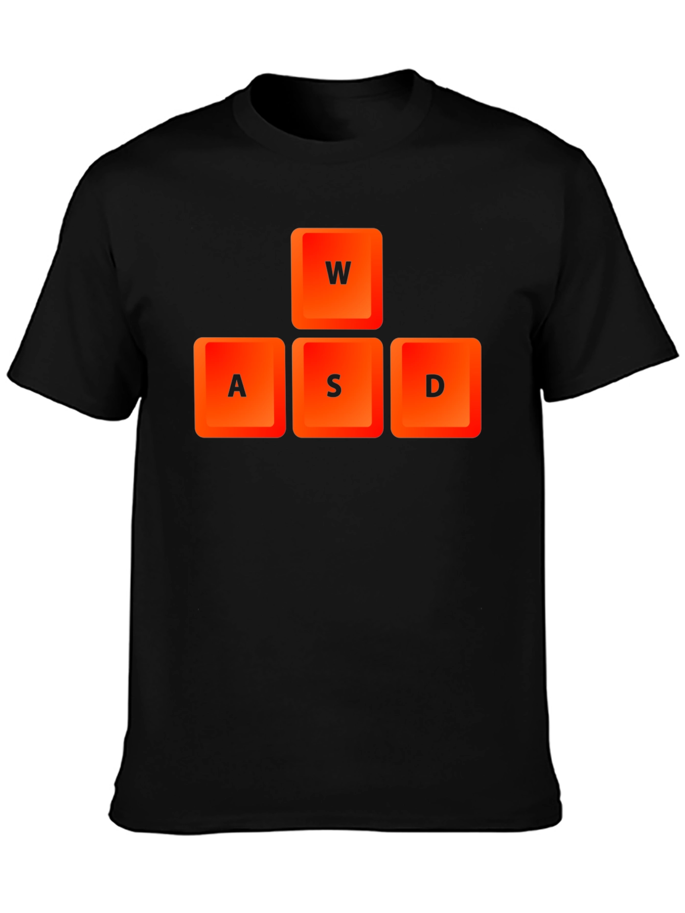 Gamer WASD Keys Black T-Shirt