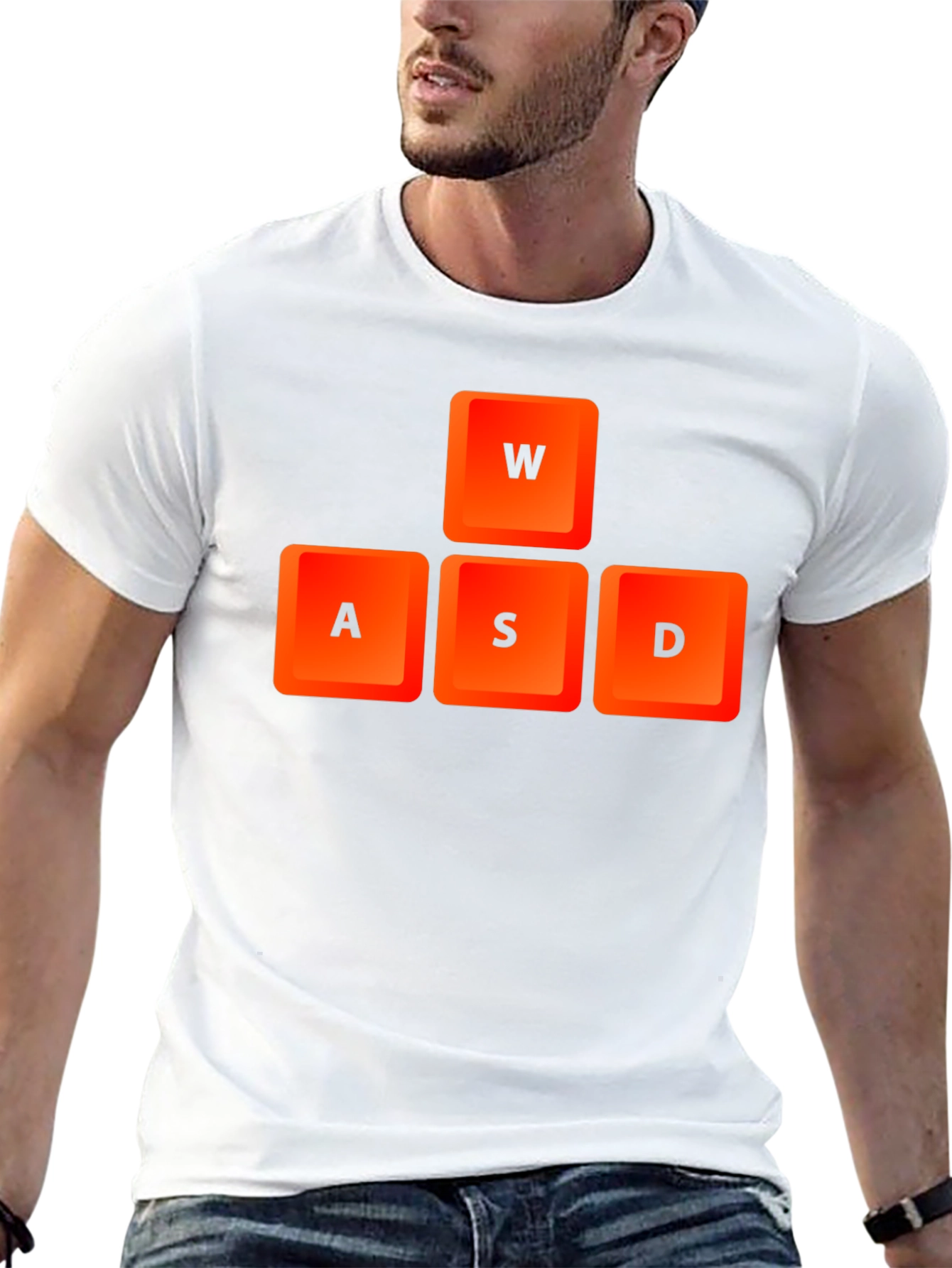 Gamer WASD Keys Black T-Shirt