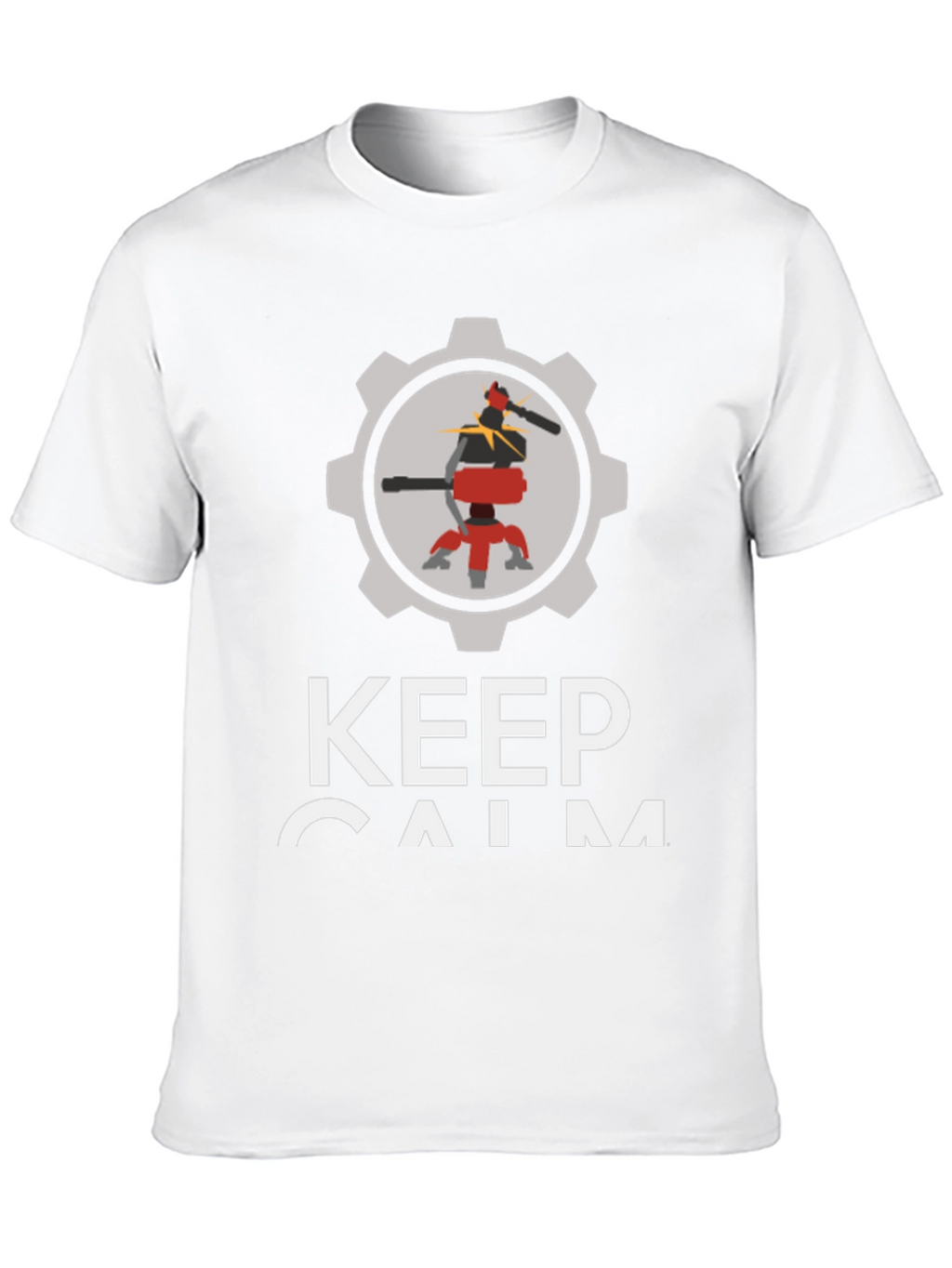 Keep Calm Automate T-Shirt - Black Cotton Robot Design