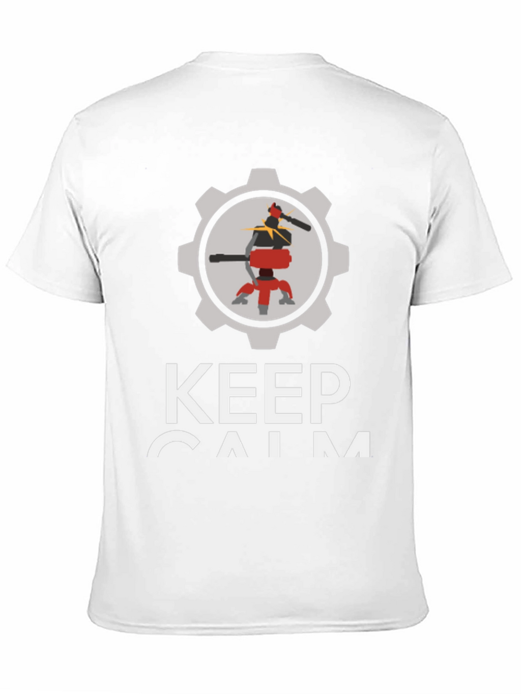 Keep Calm Automate T-Shirt - Black Cotton Robot Design
